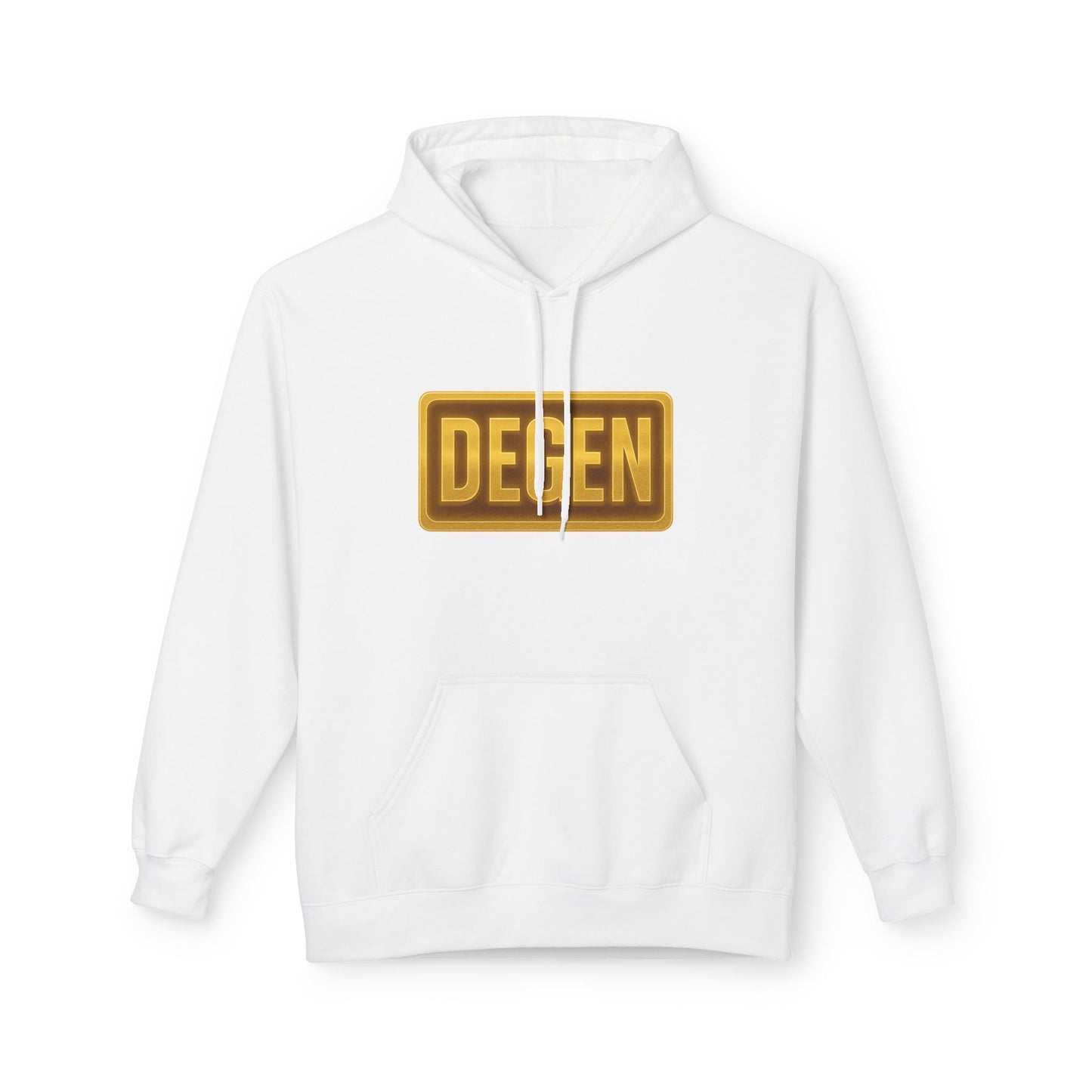 Degen Collection Unisex Fleece Hoodie with 'DEGEN' Design, Cozy Gift, Casual Wear, Streetwear, Perfect for Everyday Use, Fun and Unique Fashion
