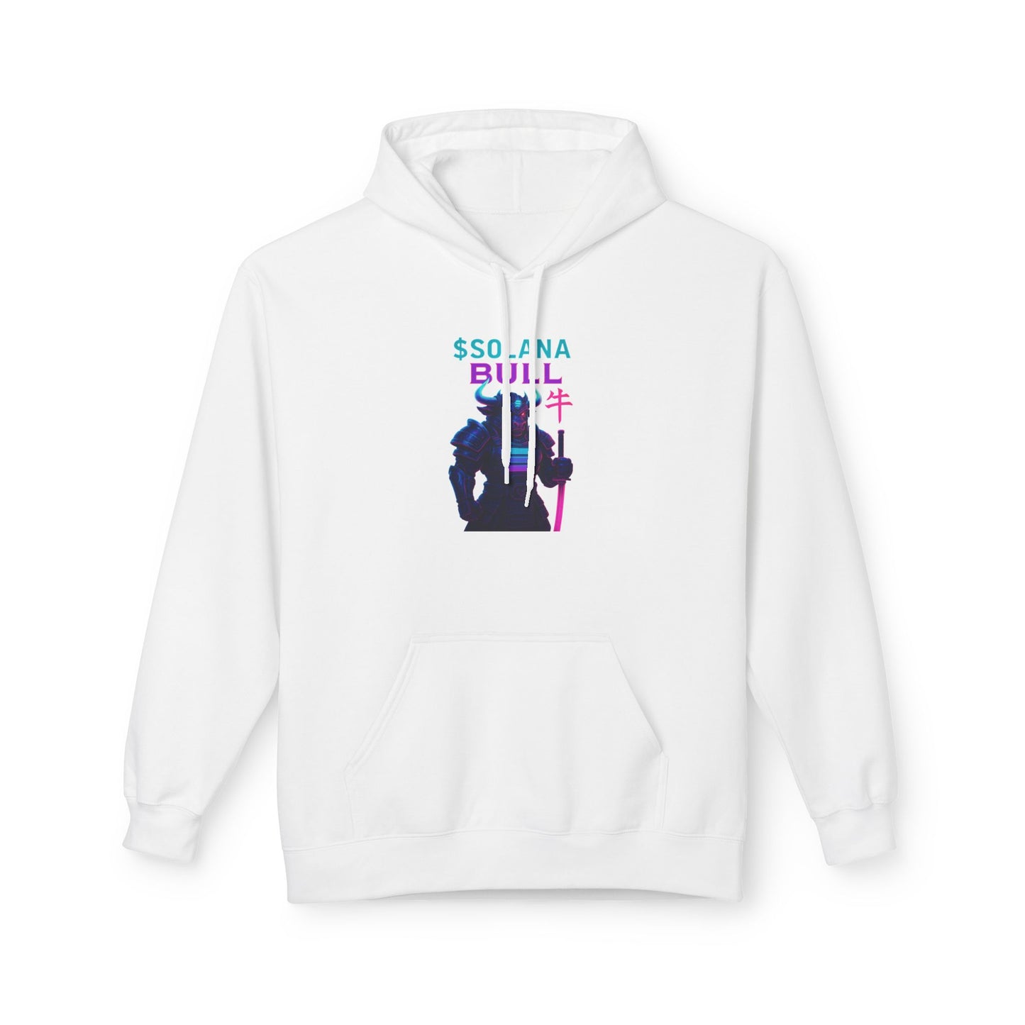 Solana Bull Stylish Unisex Fleece Hoodie - Perfect for Crypto Enthusiasts, Gift for Tech Lovers, Cozy Layering for Every Occasion, Casual Streetwear