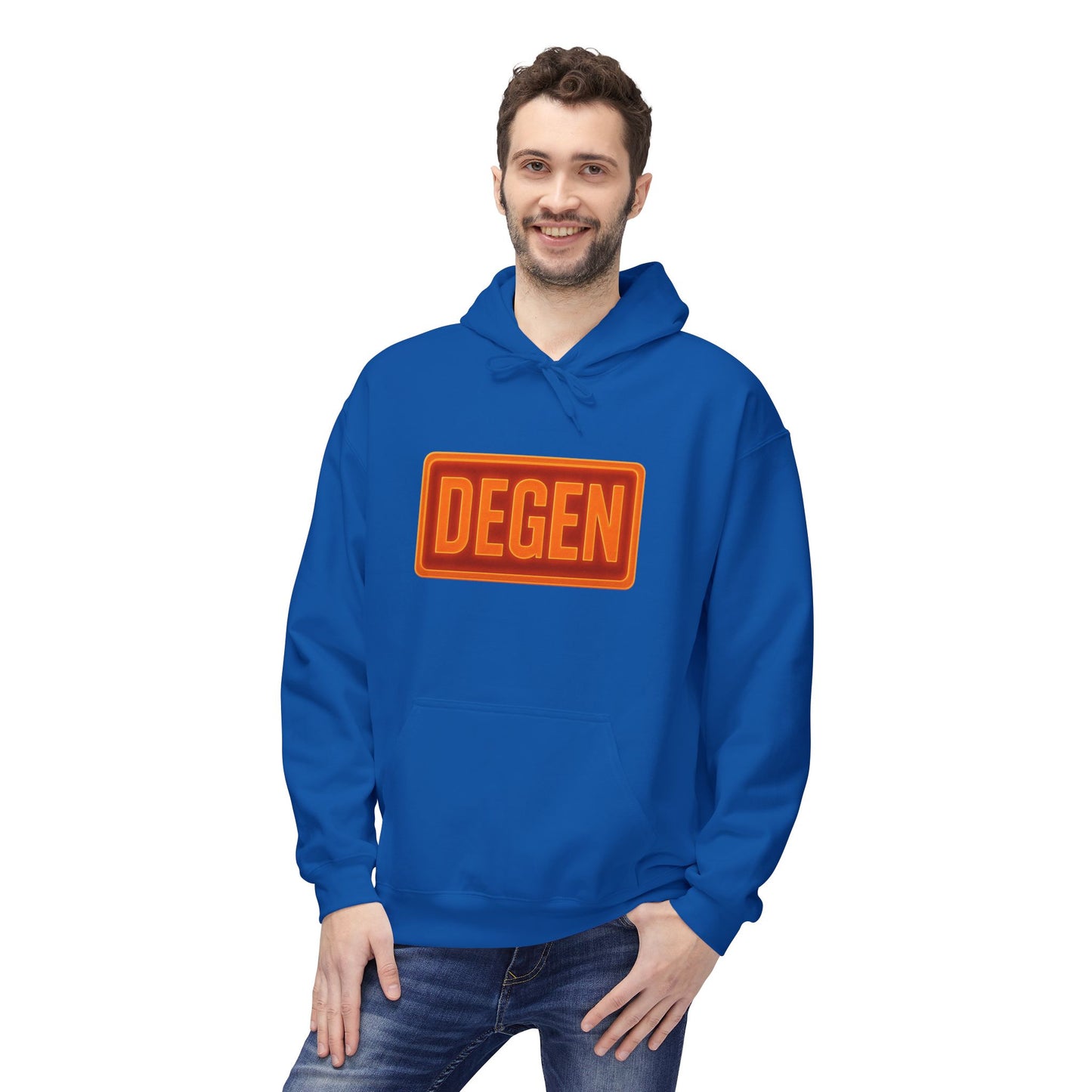 Degen Collection Stylish Unisex Fleece Hoodie with DEGEN Design, Cozy Fashion, Casual Wear, Gift Idea, Comfy Layering