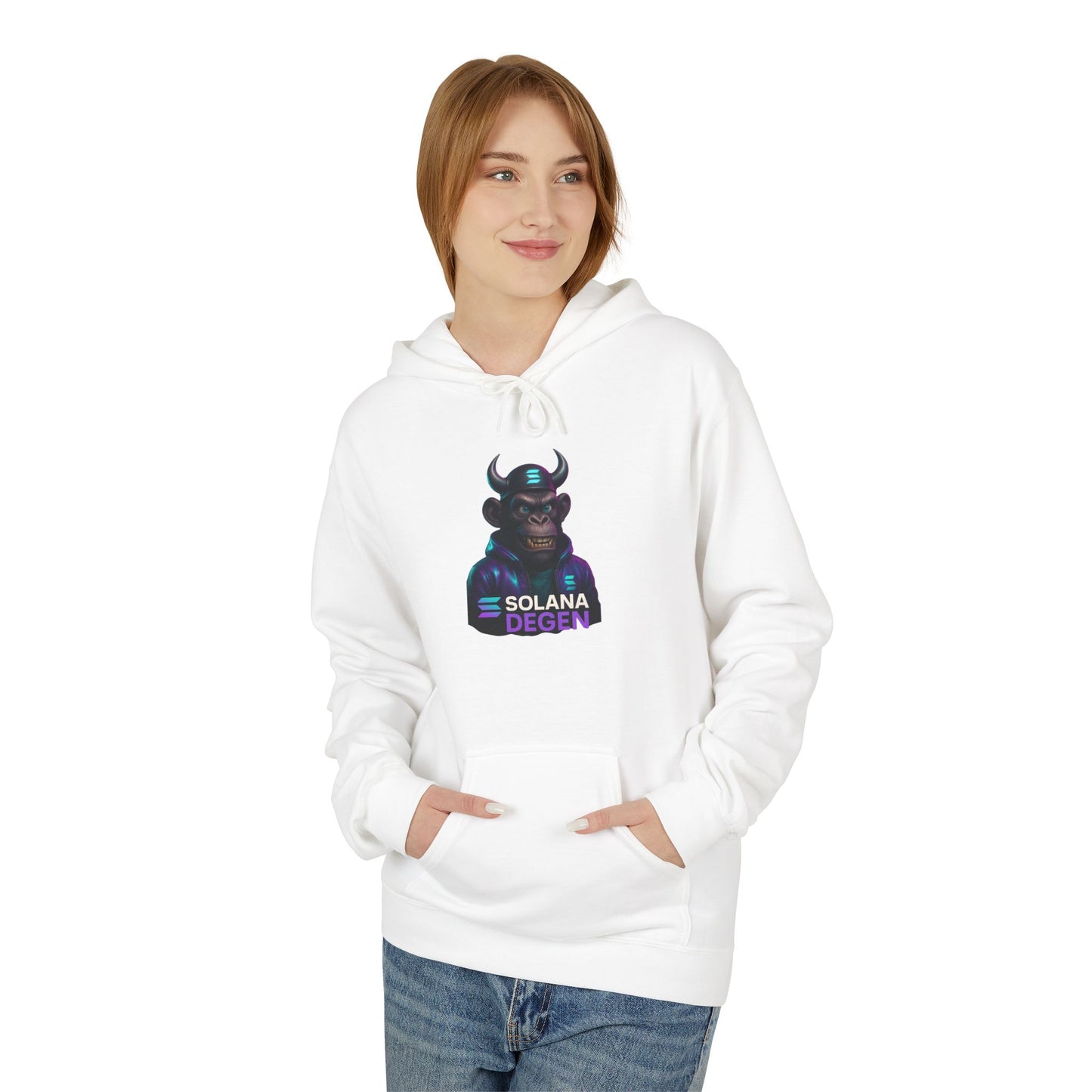 Solana Design Hoodie, Trendy Graphic Fleece, Unisex Streetwear, Gift for Crypto Lovers, Comfortable and Stylish Pullover