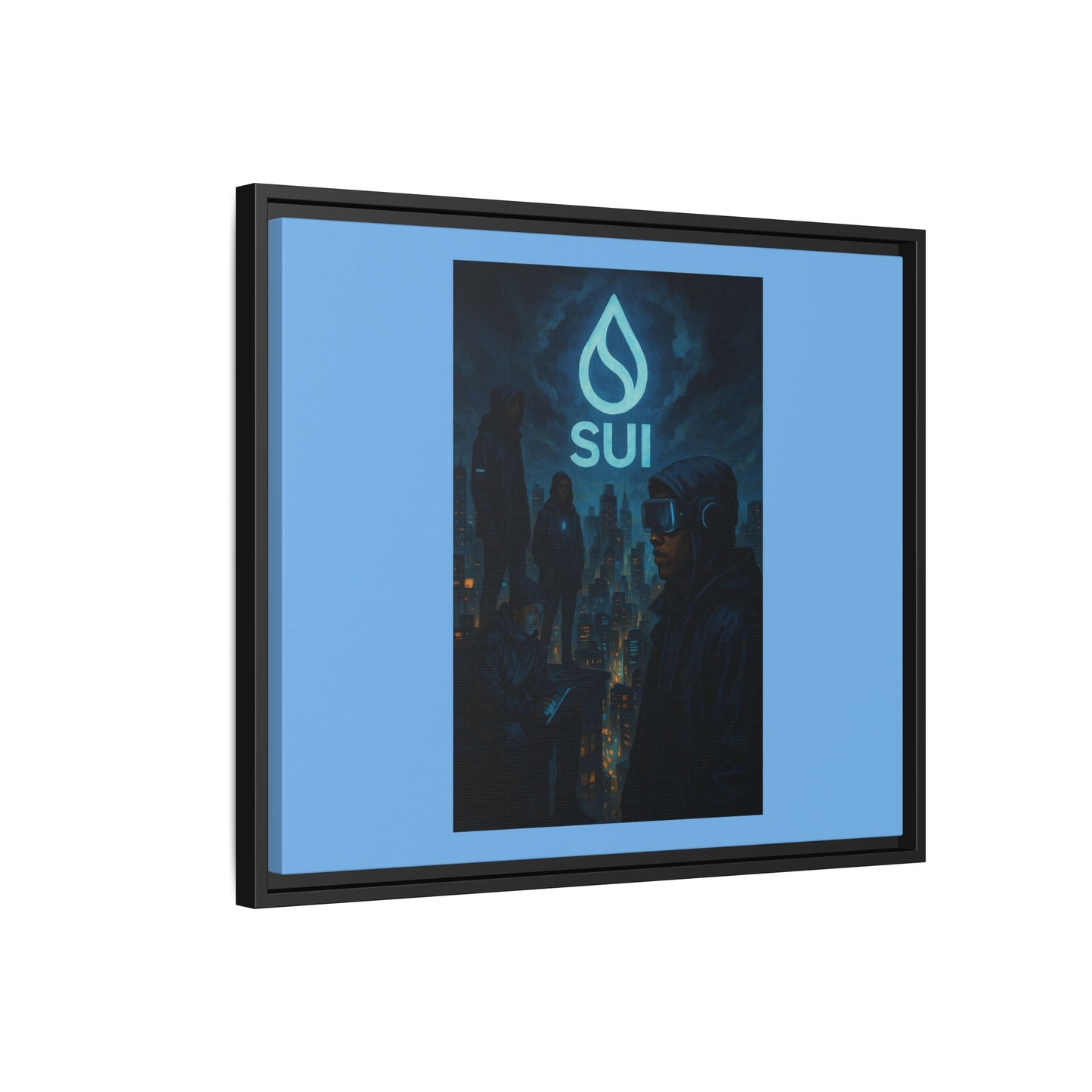 SUI Framed Canvas Art Print, Urban Art, Modern Wall Decor, Unique Gift for Art Lovers, Home or Office Decoration, SUI Design