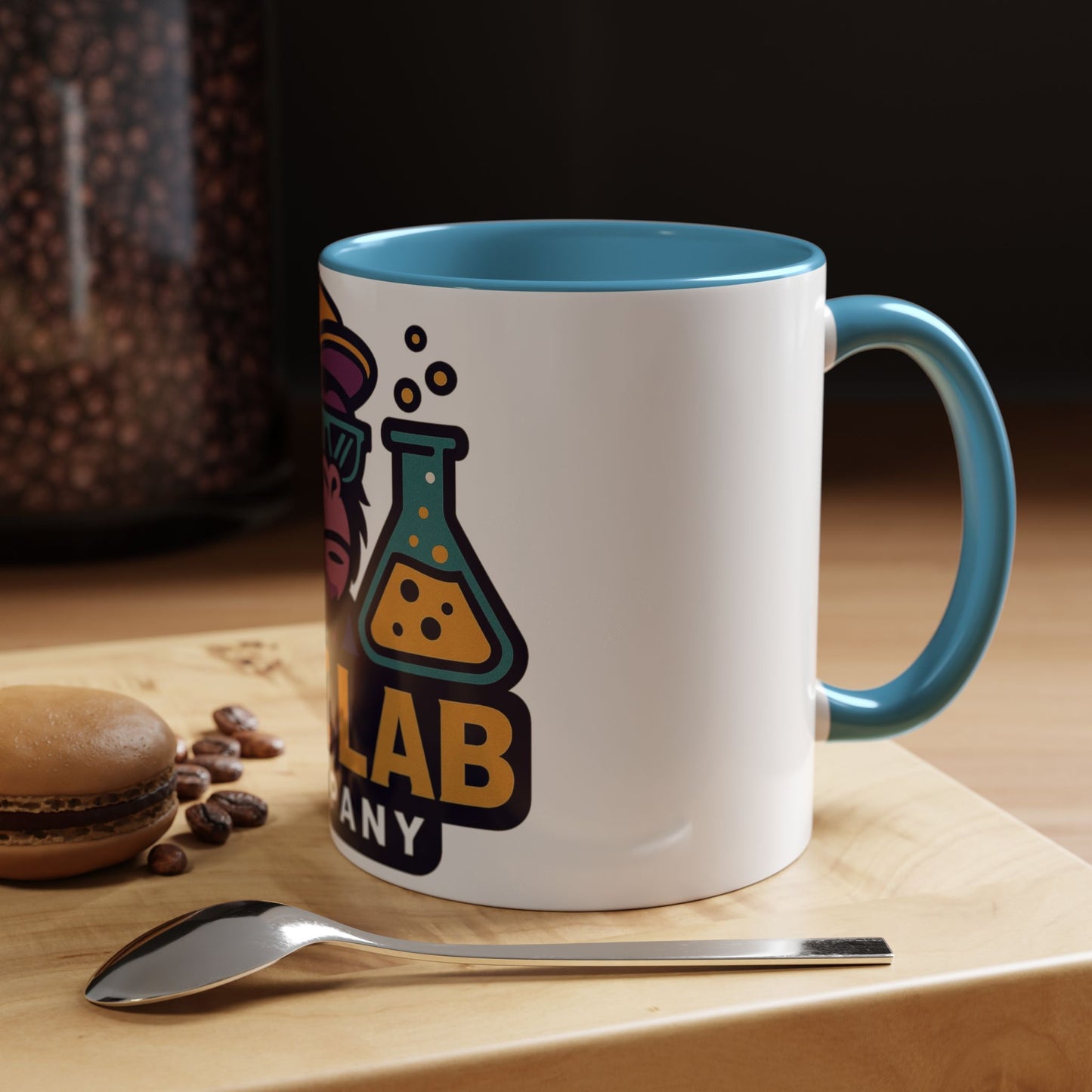 Ape Lab Company Accent Coffee Mug - Unique Gift for Coffee Lovers, Perfect for Scientists, Funny Office Mug, Lab Themed Drinkware, [...]