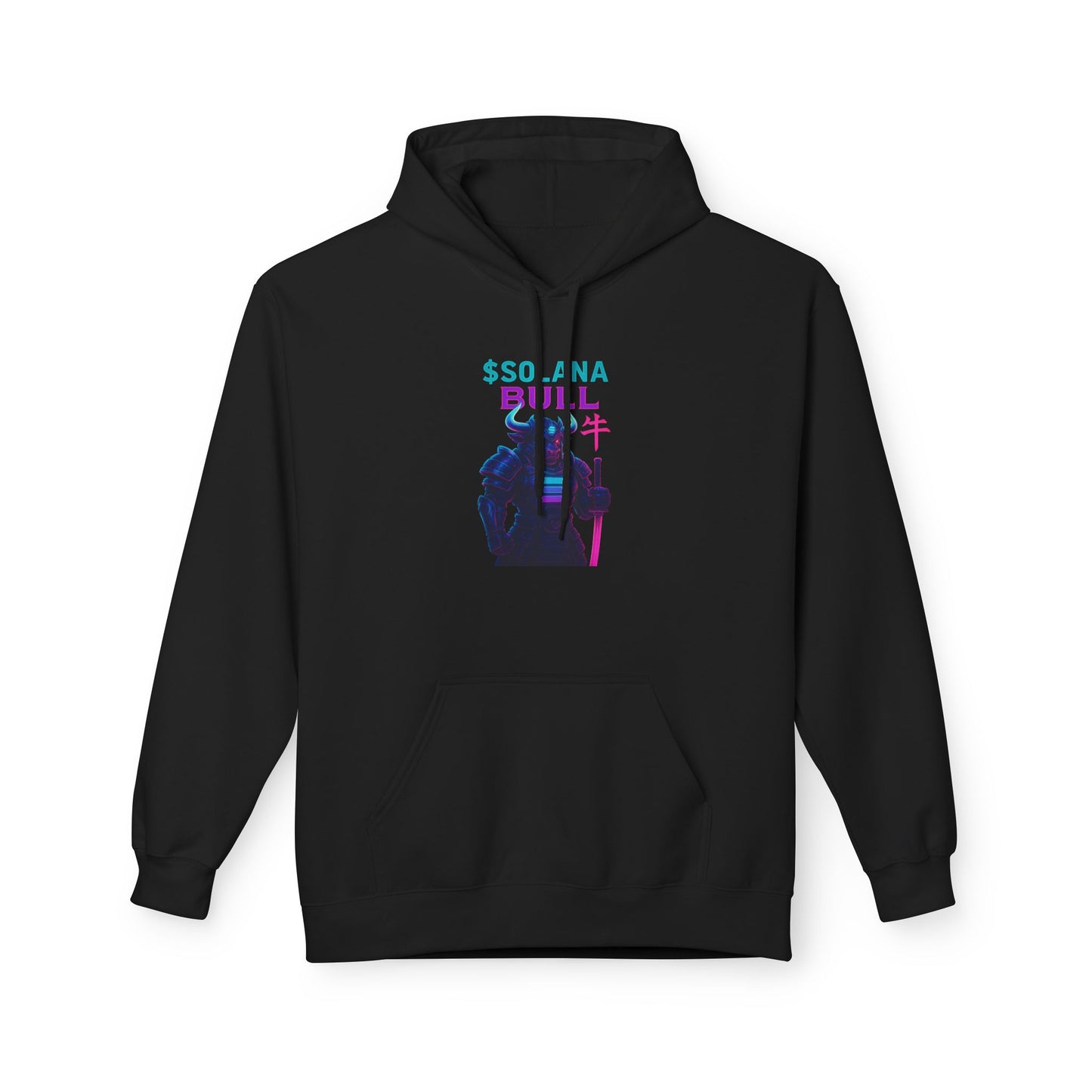 Solana Bull Stylish Unisex Fleece Hoodie - Perfect for Crypto Enthusiasts, Gift for Tech Lovers, Cozy Layering for Every Occasion, Casual Streetwear