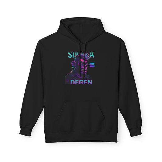 Solana Degen Mode Cool Graphic Hoodie for Trendy Fashionables | Unisex Midweight Softstyle, Streetwear Gift, Casual Look, Everyday Comfort, Unique Design