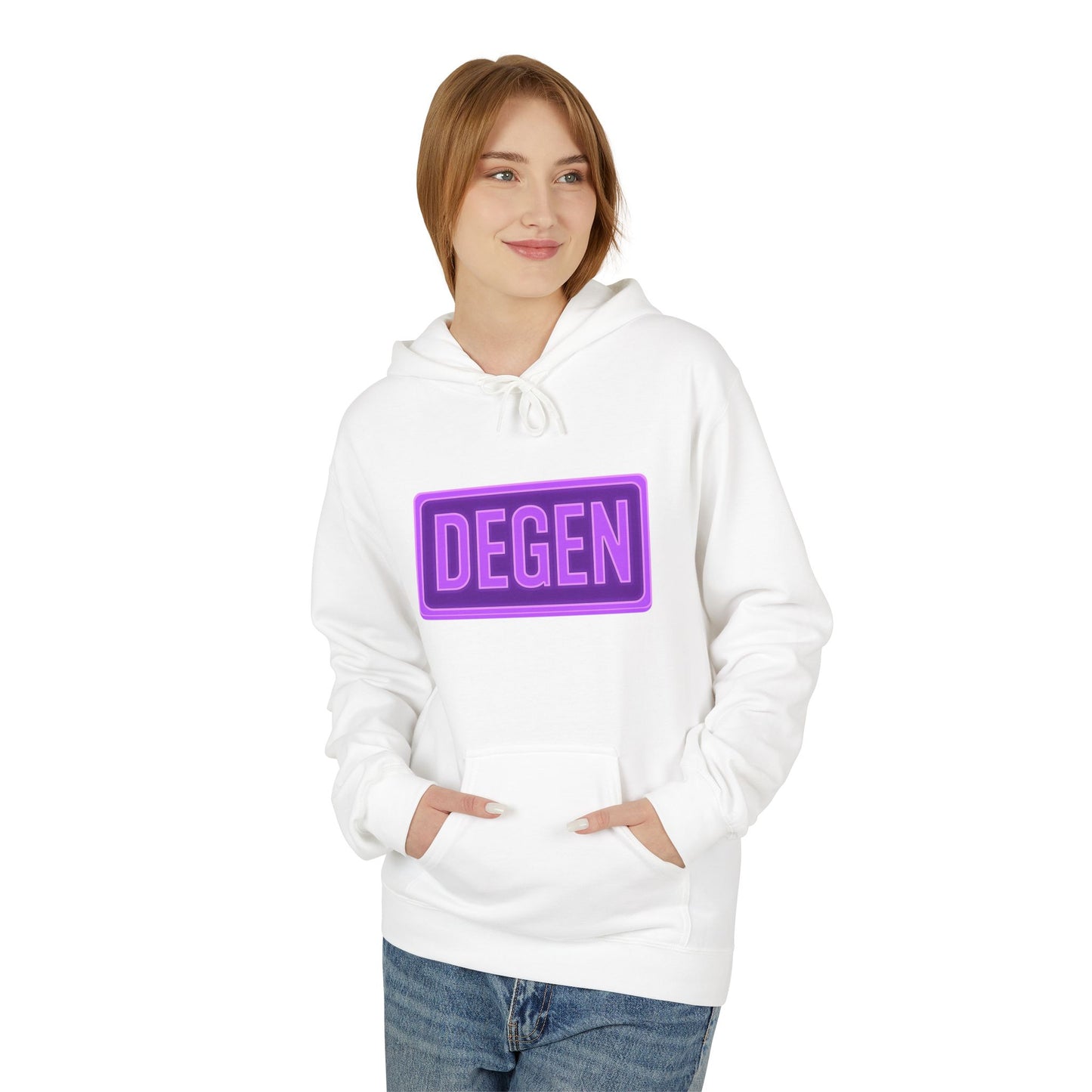 Degen Collection Vibrant Hoodie with 'DEGEN' Design for Cozy Vibes, Perfect for Casual Wear, Gifts, or Street Style