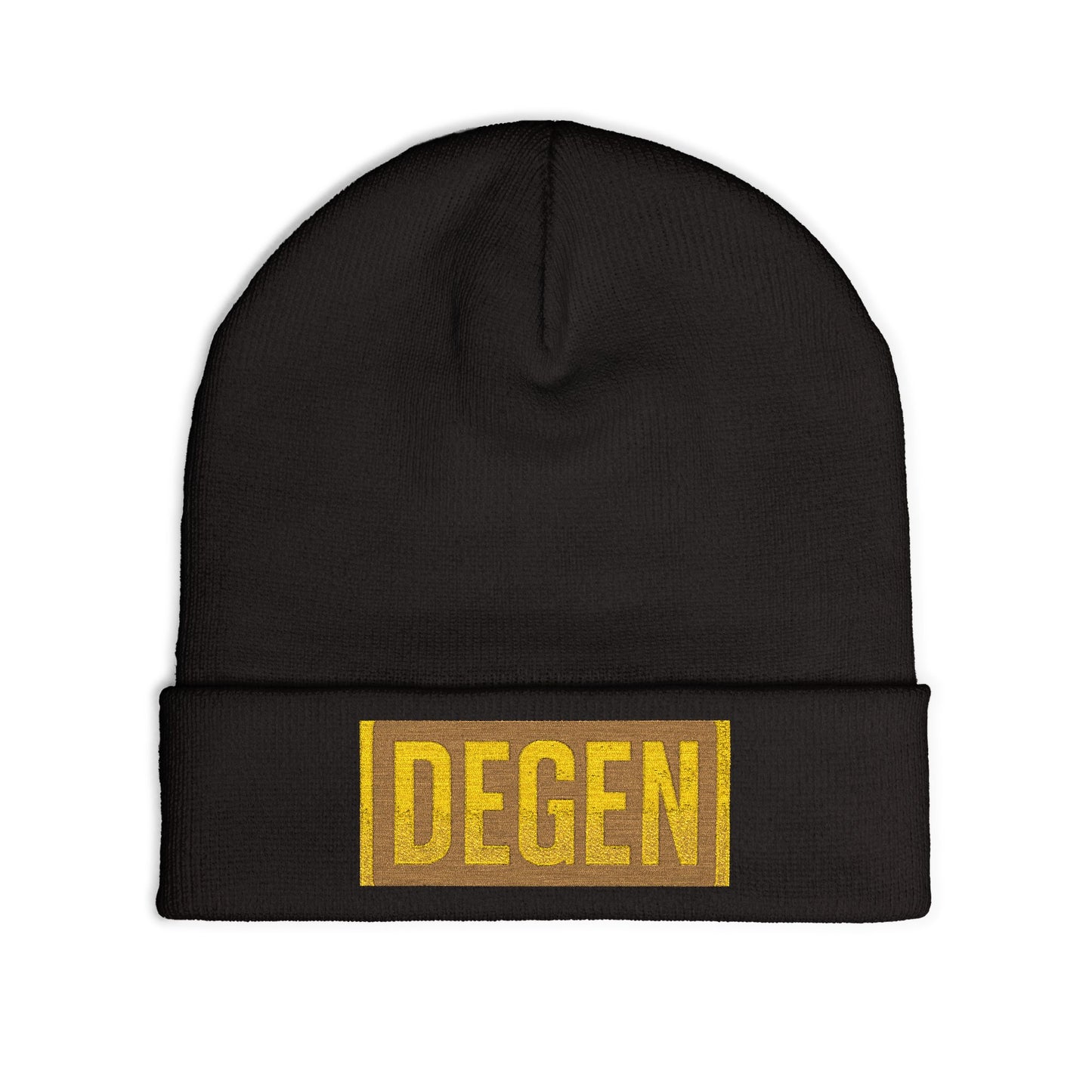 Stylish Knit Beanie with Embroidered 'DEGEN' | Warm Winter Hat, Unisex Beanie, Gift for Him/Her, Casual Headwear, Trendy Accessory