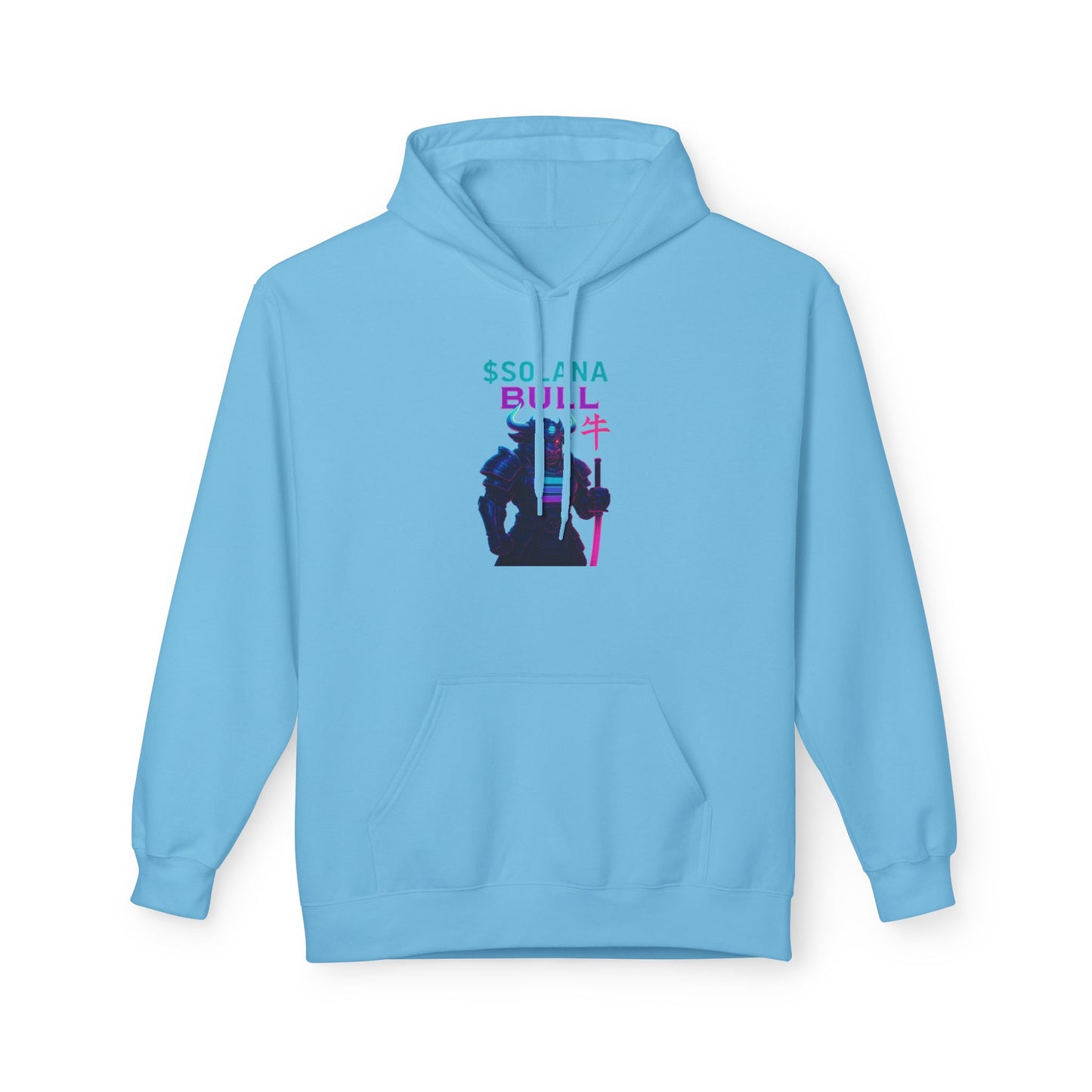 Solana Bull Stylish Unisex Fleece Hoodie - Perfect for Crypto Enthusiasts, Gift for Tech Lovers, Cozy Layering for Every Occasion, Casual Streetwear