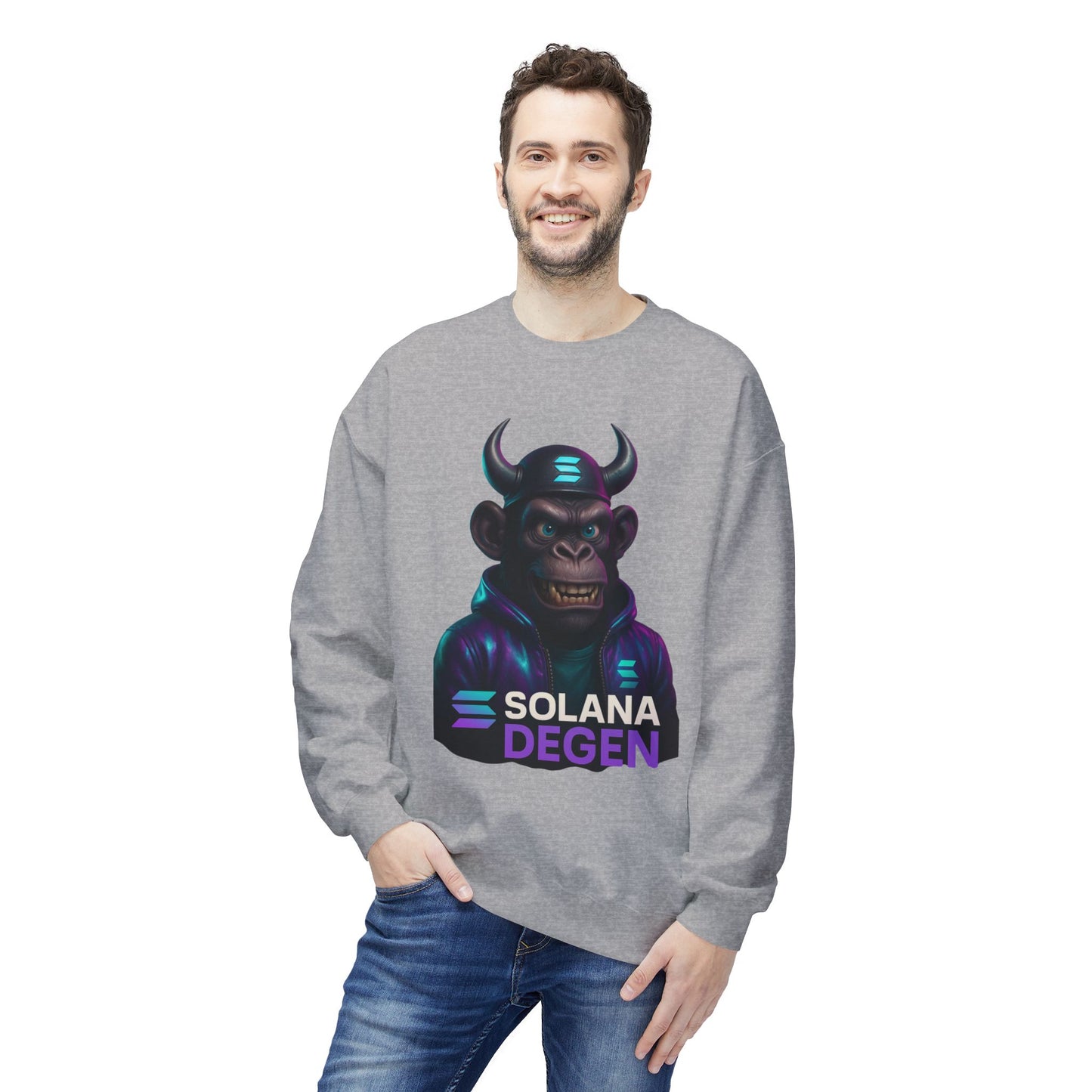 Solana Cool Graphic Sweatshirt for Crypto Enthusiasts | Perfect for Gifts, Casual Wear, Street Style, Gaming Events, Crypto Community