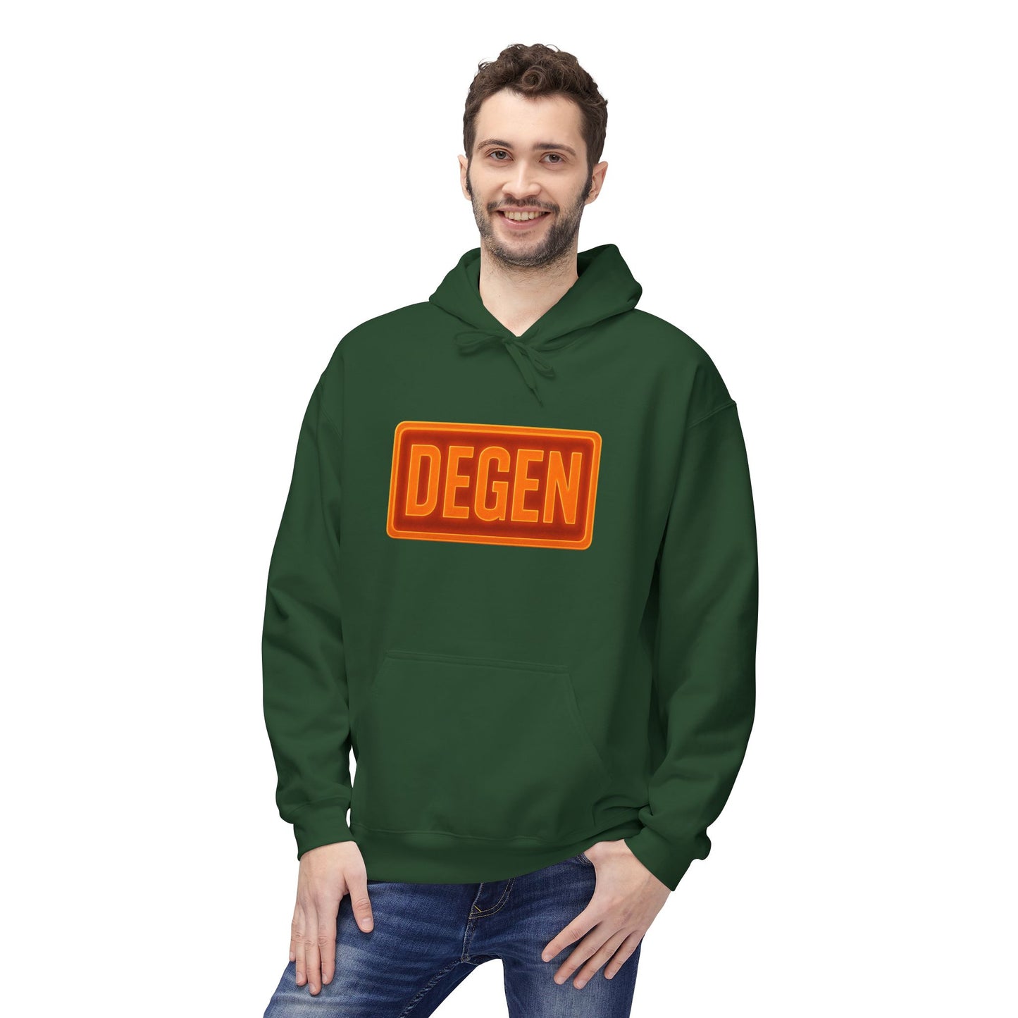 Degen Collection Stylish Unisex Fleece Hoodie with DEGEN Design, Cozy Fashion, Casual Wear, Gift Idea, Comfy Layering