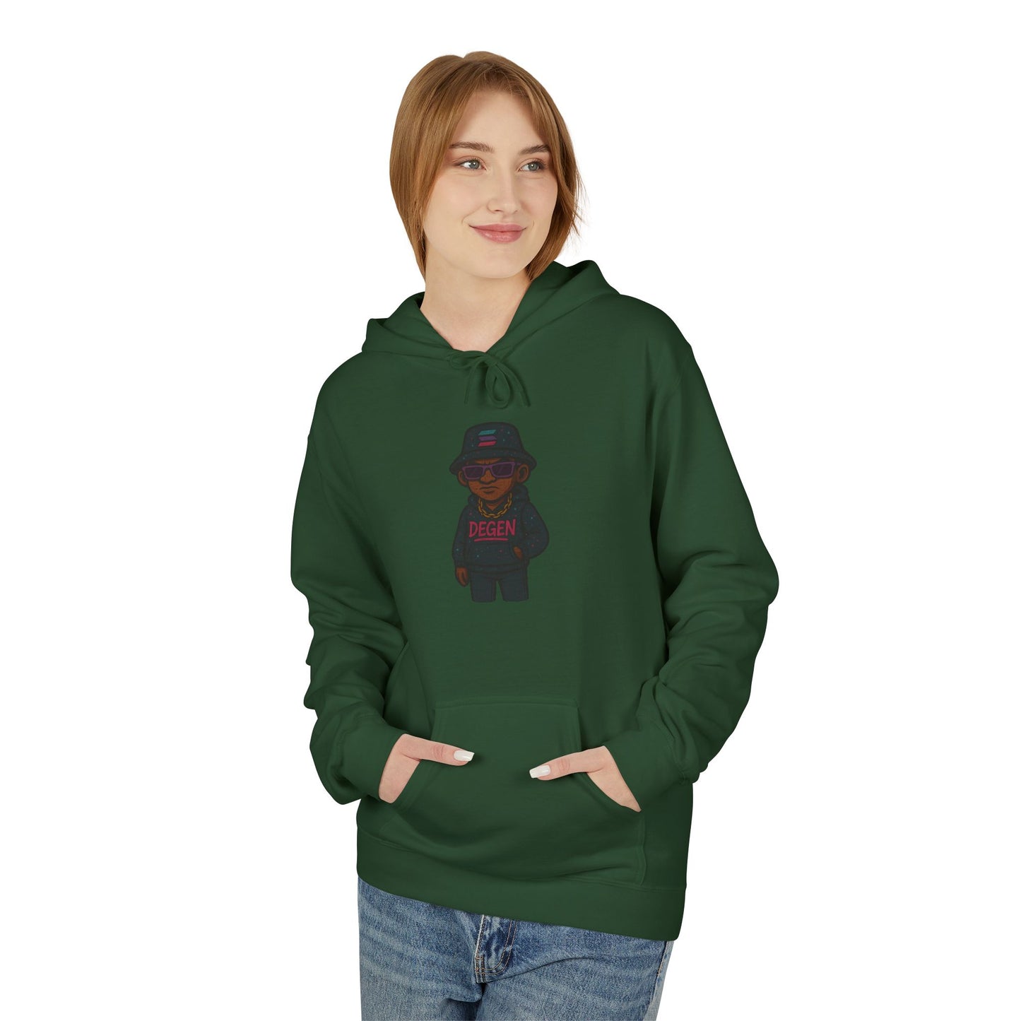 Solana Cozy Fleece Hoodie with Degen Design, Unisex Softstyle Pullover, Perfect for Fall Outfit, Gift for Nature Lovers, Casual Wear, Outdoor [...]