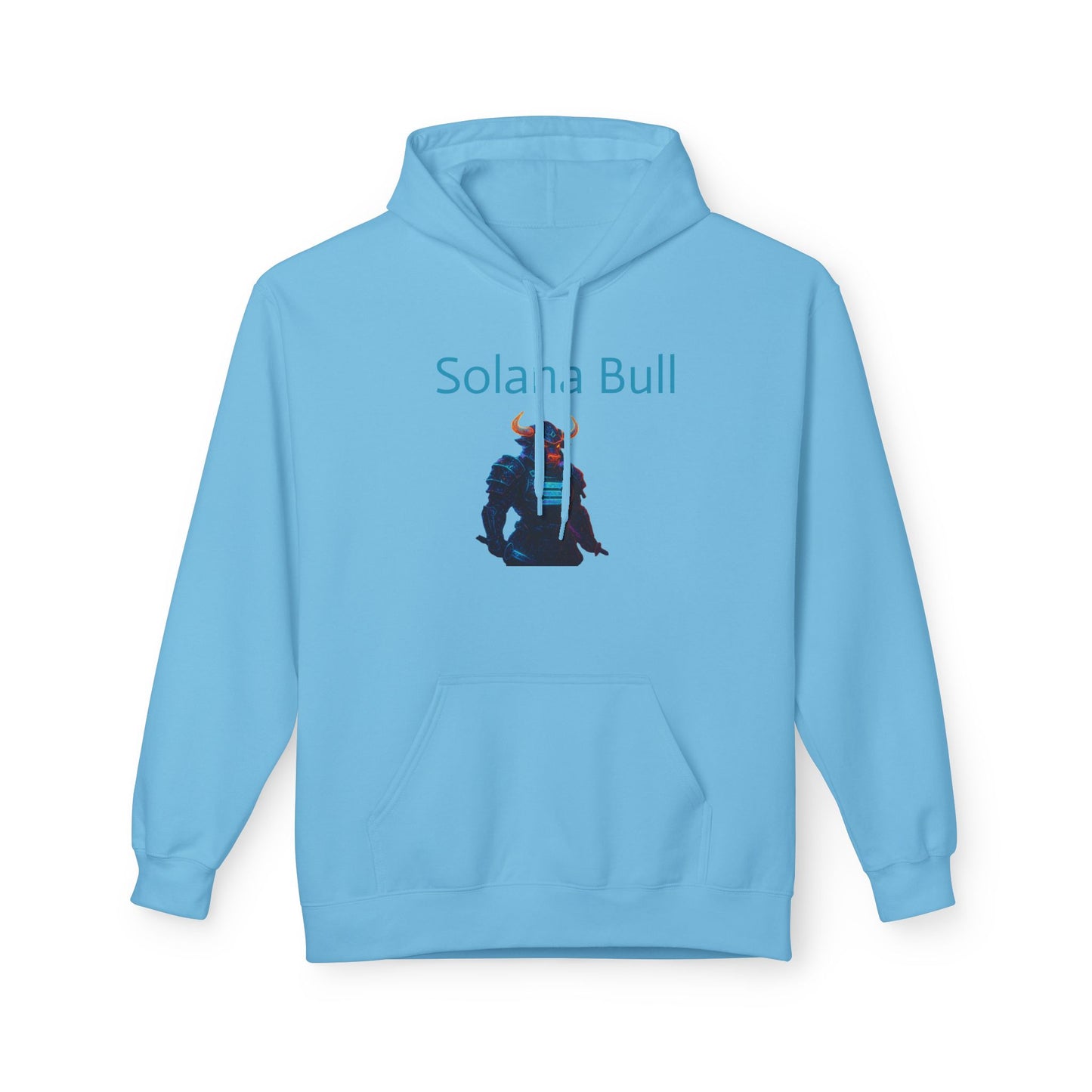 Solana Bull Graphic Hoodie | Unisex Midweight Fleece Sweatshirt | Perfect for Crypto Lovers & Casual Wear, Gift for Holidays, Cozy Apparel