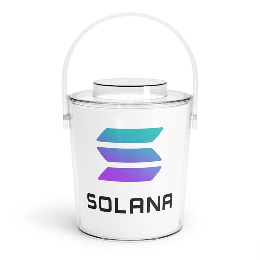 Solana Sleek Ice Bucket with Tongs - Perfect for Parties, Outdoor Events, and Celebrations, Elegant Drink Chiller, Modern Barware, SOLANA Design