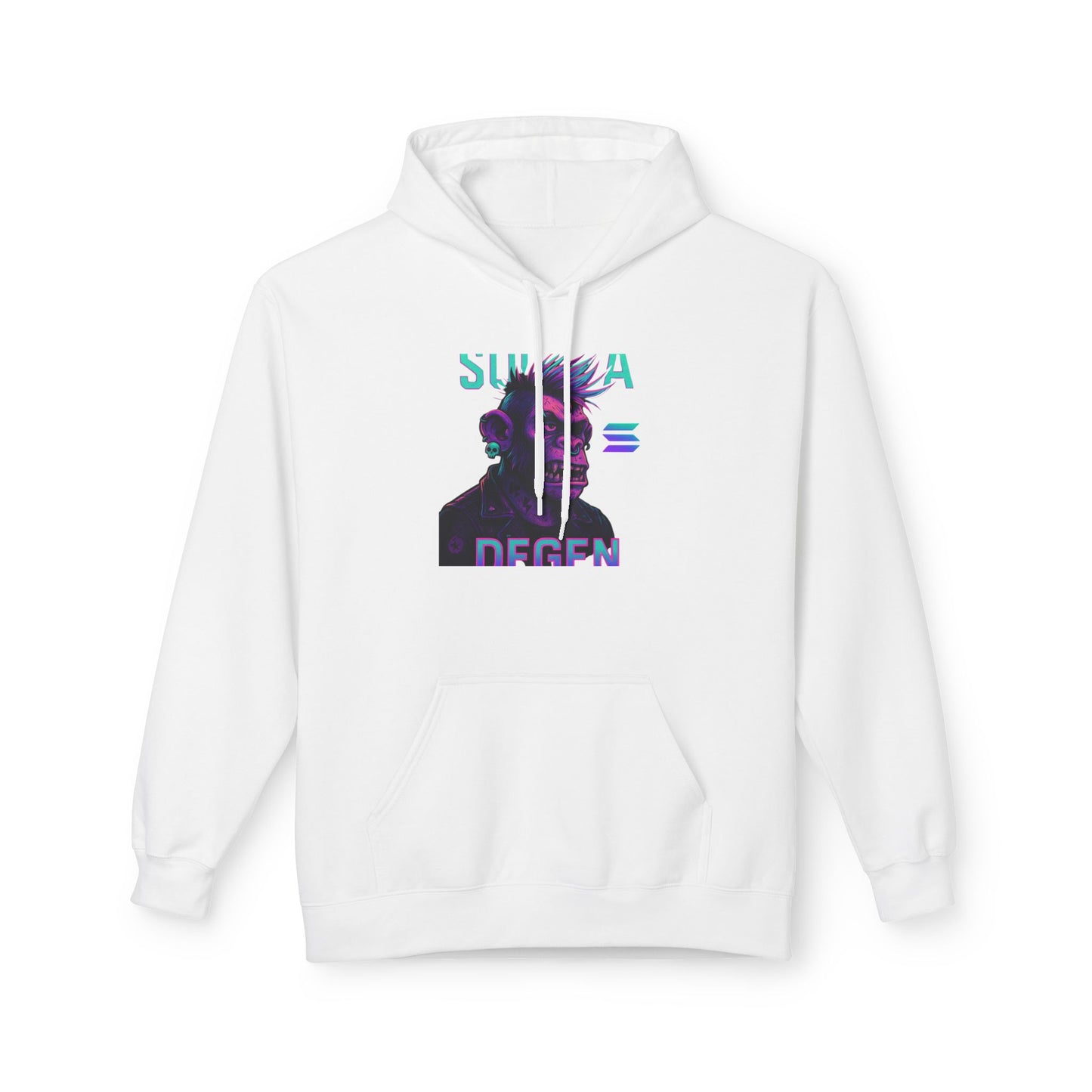 Solana Degen Mode Cool Graphic Hoodie for Trendy Fashionables | Unisex Midweight Softstyle, Streetwear Gift, Casual Look, Everyday Comfort, Unique Design