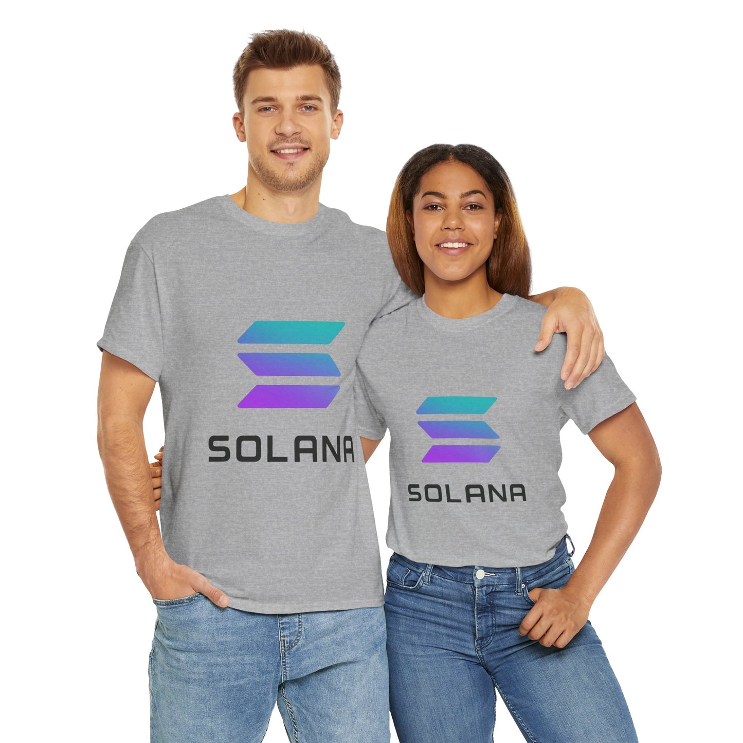 Solana Unisex Heavy Cotton Tee, Crypto Apparel, Gamer Shirt, Tech Enthusiast Wear, Unique Gift for Blockchain Lovers, Trending Fashion