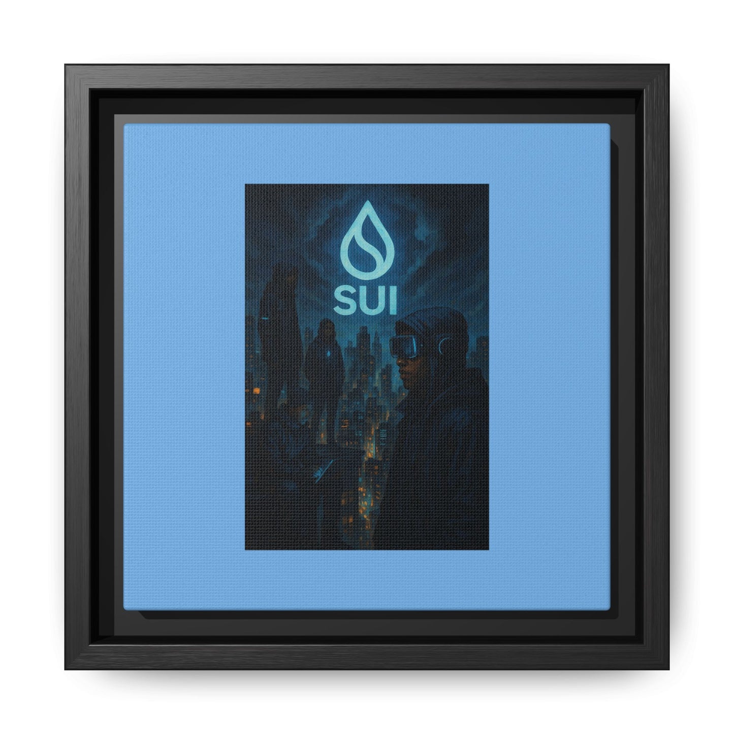 SUI Framed Canvas Art Print, Urban Art, Modern Wall Decor, Unique Gift for Art Lovers, Home or Office Decoration, SUI Design