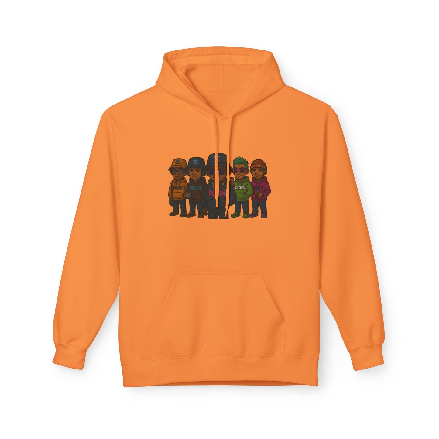 Solana Degen Crew Cozy Fleece Hoodie with Graphic Design, Perfect for Casual Wear, Gifts, Unisex Clothing, Everyday Comfort, Warm Layering