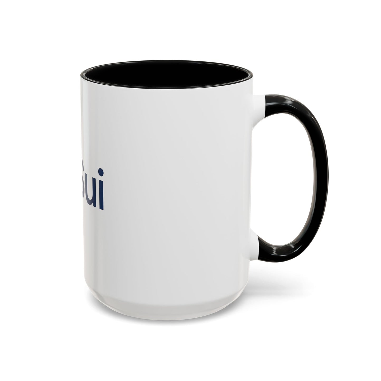 SUI Stylish Accent Coffee Mug - Unique Sui Logo Design, Perfect Gift for Coffee Lovers, Home, Office, or as a Fun Collectible