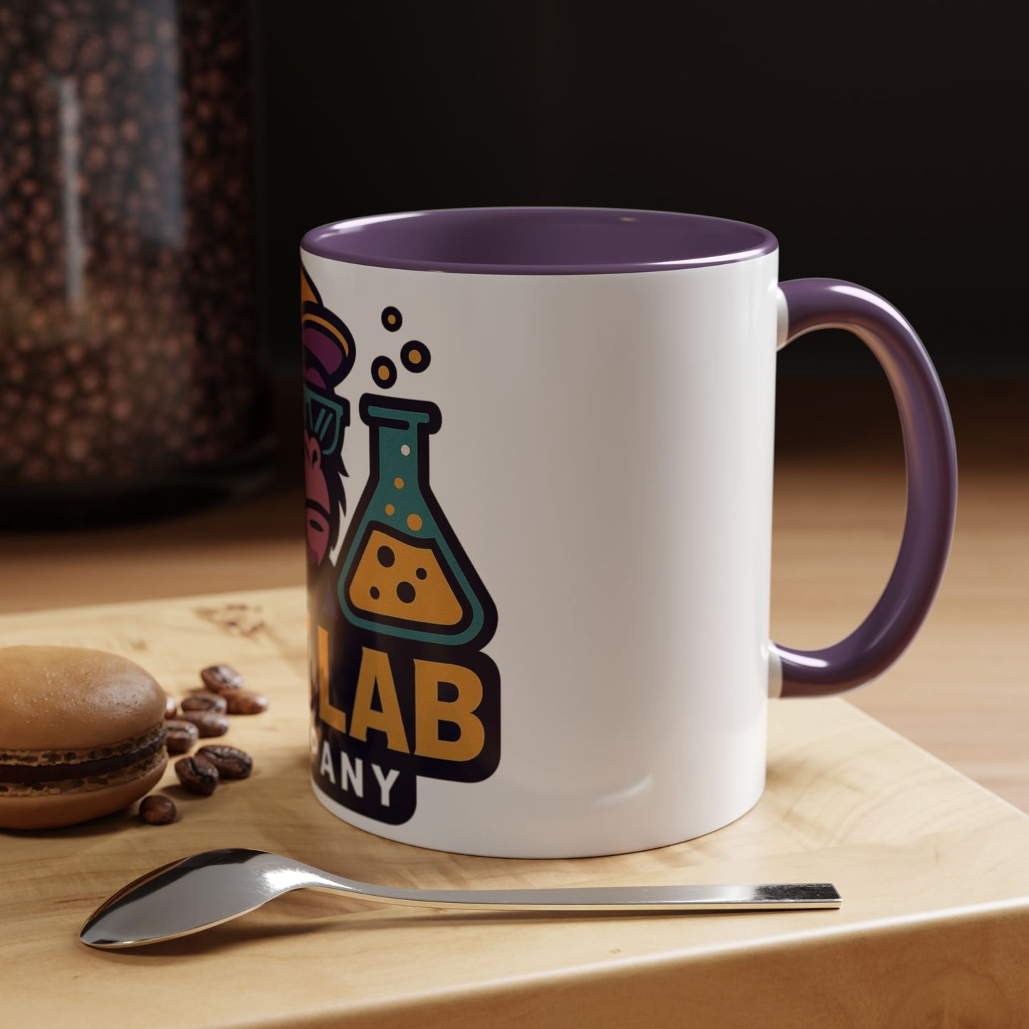 Ape Lab Company Accent Coffee Mug - Unique Gift for Coffee Lovers, Perfect for Scientists, Funny Office Mug, Lab Themed Drinkware, [...]
