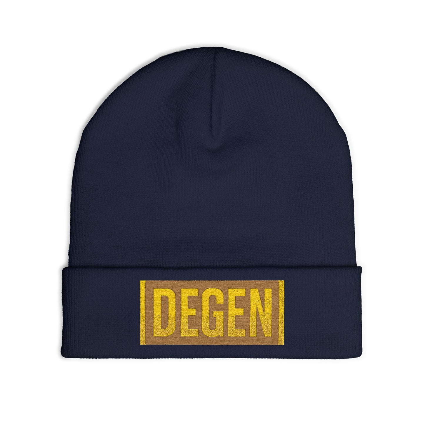 Stylish Knit Beanie with Embroidered 'DEGEN' | Warm Winter Hat, Unisex Beanie, Gift for Him/Her, Casual Headwear, Trendy Accessory