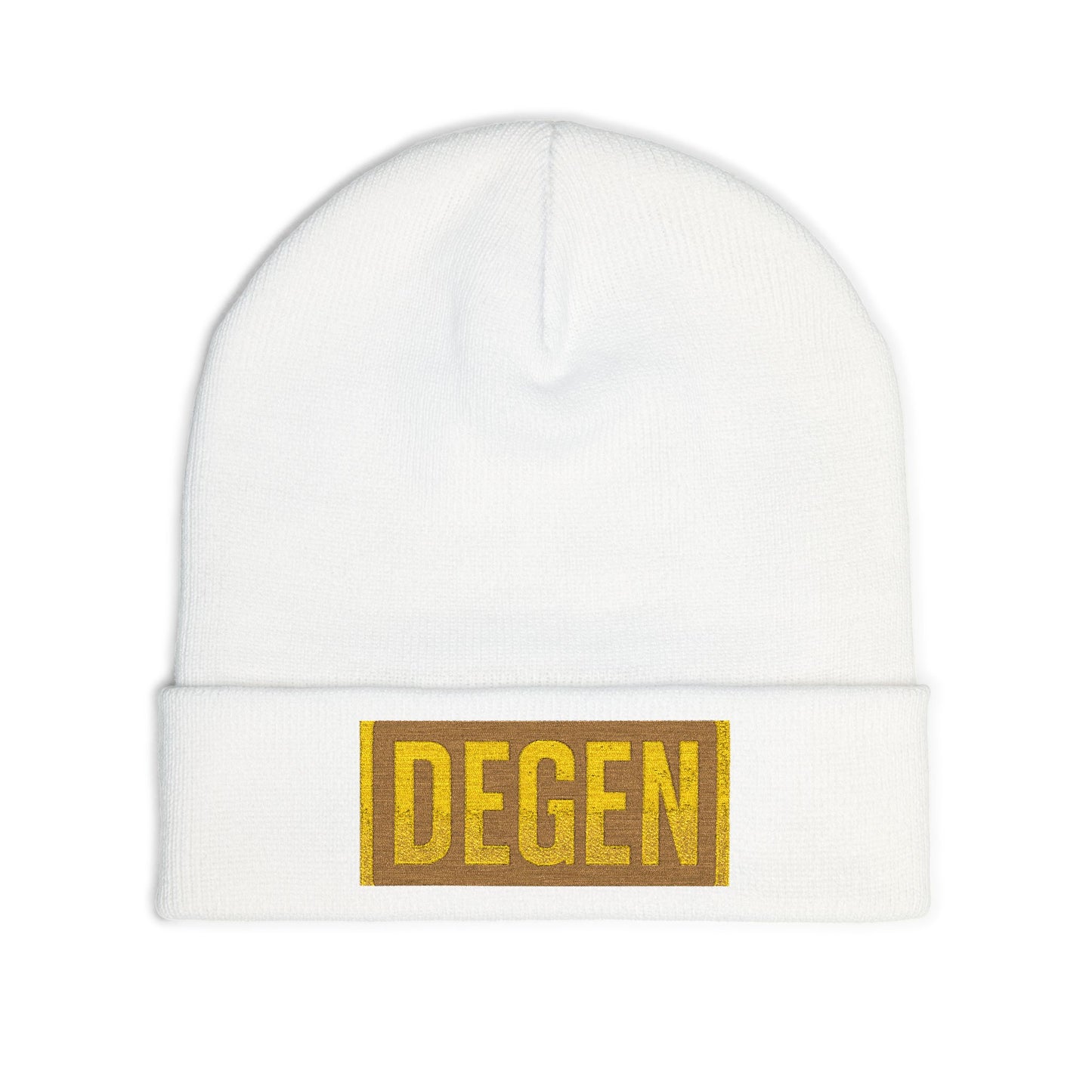 Stylish Knit Beanie with Embroidered 'DEGEN' | Warm Winter Hat, Unisex Beanie, Gift for Him/Her, Casual Headwear, Trendy Accessory