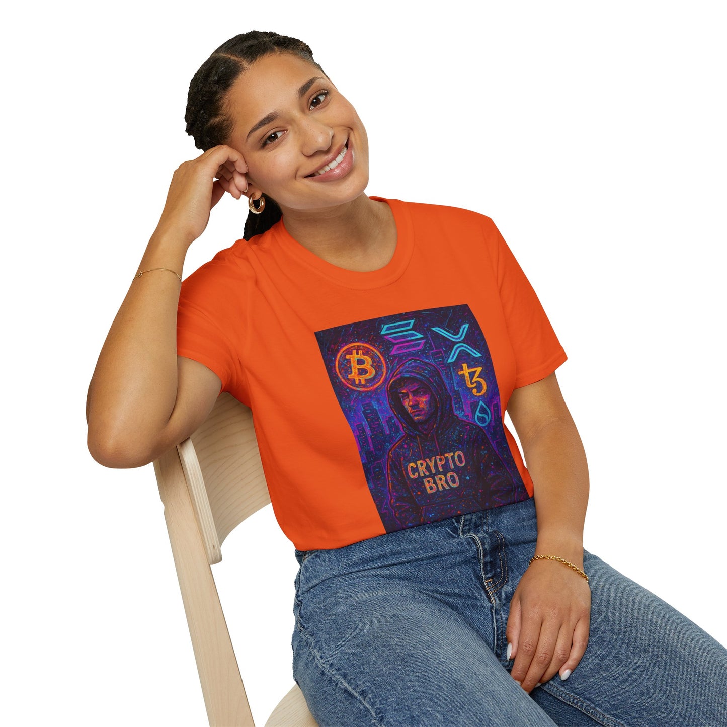 Crypto Bro Unisex Softstyle T-Shirt, Cryptocurrency Apparel, Blockchain Fashion, Gamer T-Shirt, Tech Enthusiast Gift