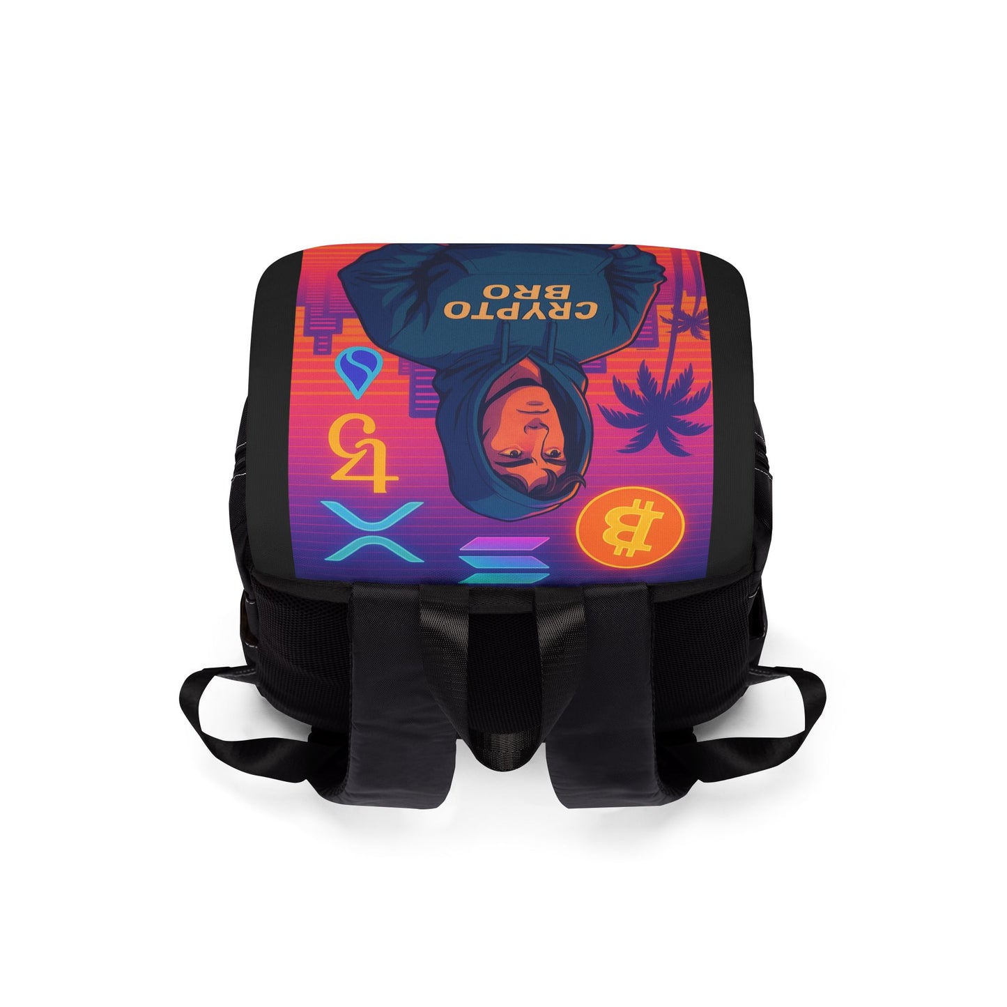 Crypto Bro Unisex Casual Shoulder Backpack, Trendy Daypack, Streetwear Bag, Perfect Gift for Students, Ideal for Travel & Festivals
