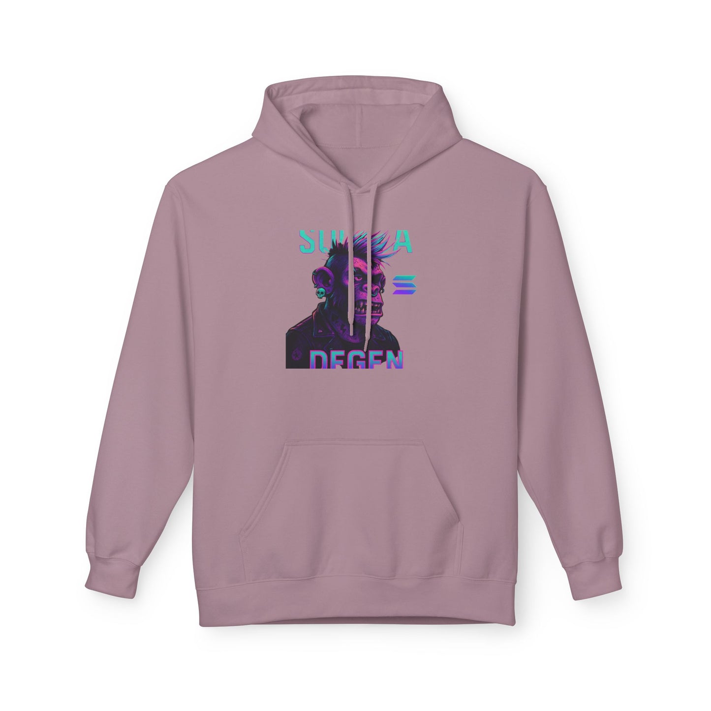 Solana Degen Mode Cool Graphic Hoodie for Trendy Fashionables | Unisex Midweight Softstyle, Streetwear Gift, Casual Look, Everyday Comfort, Unique Design