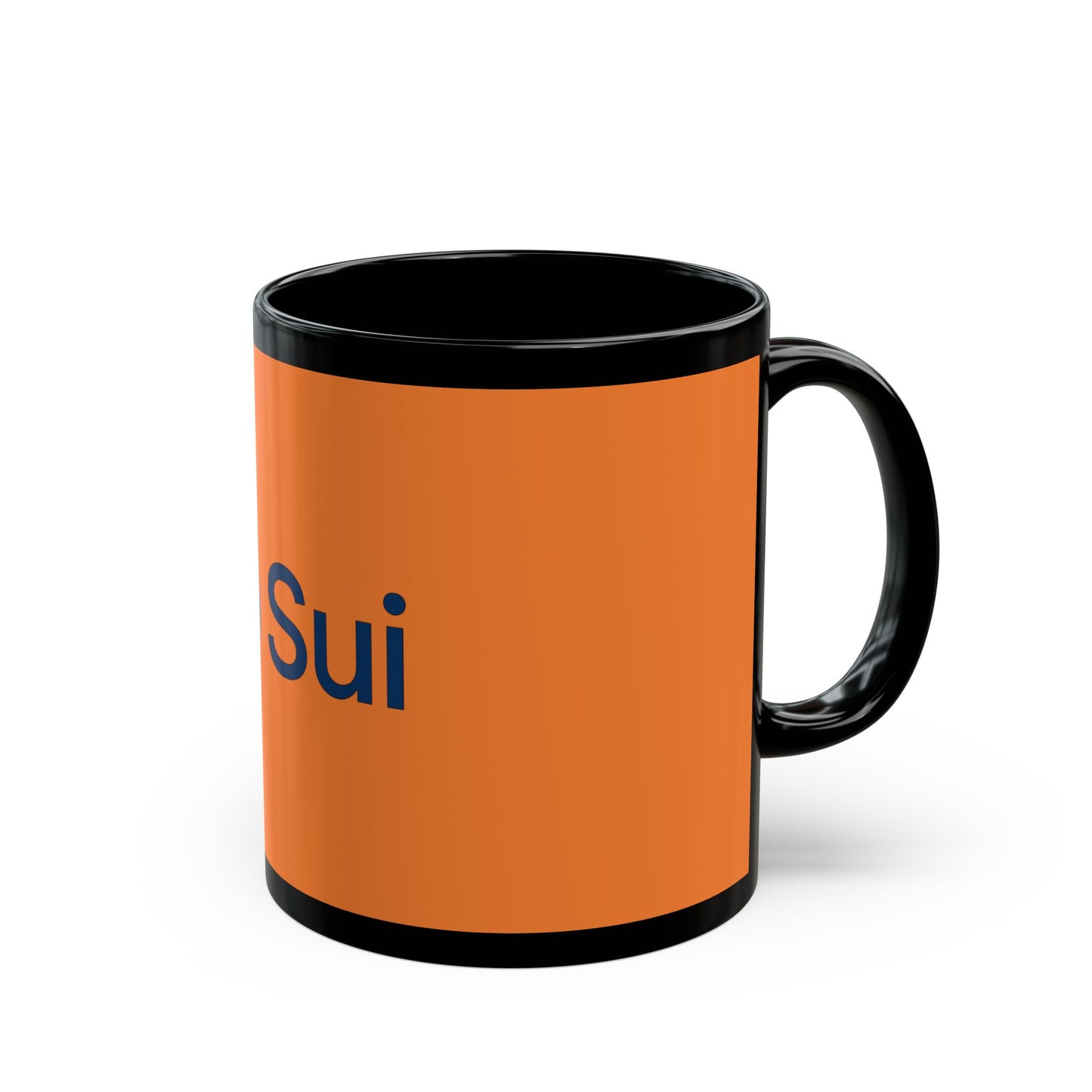 Sui Orange Accent Mug, Coffee Cup, Tea Mug, Gift for Friends, Office Mug, Motivational Drinkware