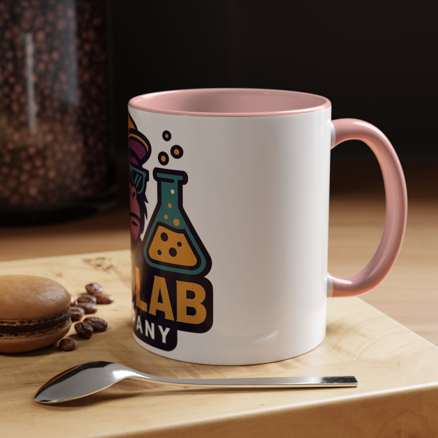 Ape Lab Company Accent Coffee Mug - Unique Gift for Coffee Lovers, Perfect for Scientists, Funny Office Mug, Lab Themed Drinkware, [...]