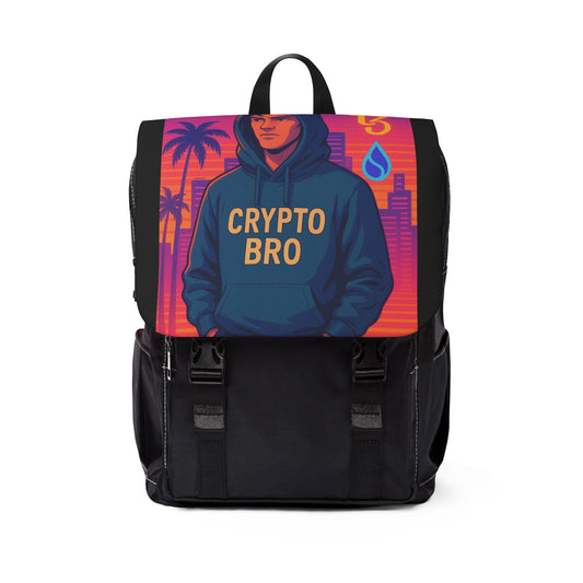 Crypto Bro Unisex Casual Shoulder Backpack, Trendy Daypack, Streetwear Bag, Perfect Gift for Students, Ideal for Travel & Festivals