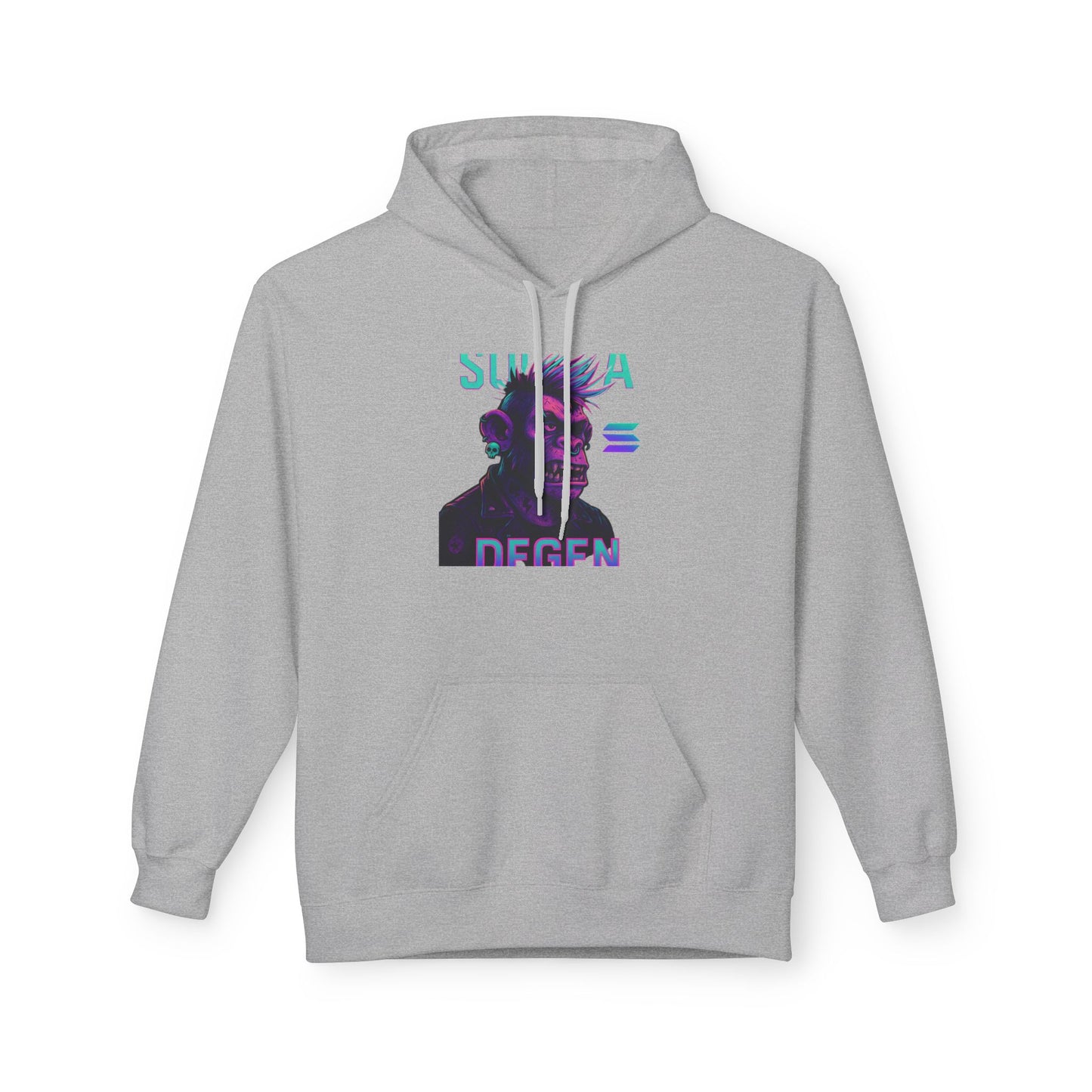 Solana Degen Mode Cool Graphic Hoodie for Trendy Fashionables | Unisex Midweight Softstyle, Streetwear Gift, Casual Look, Everyday Comfort, Unique Design