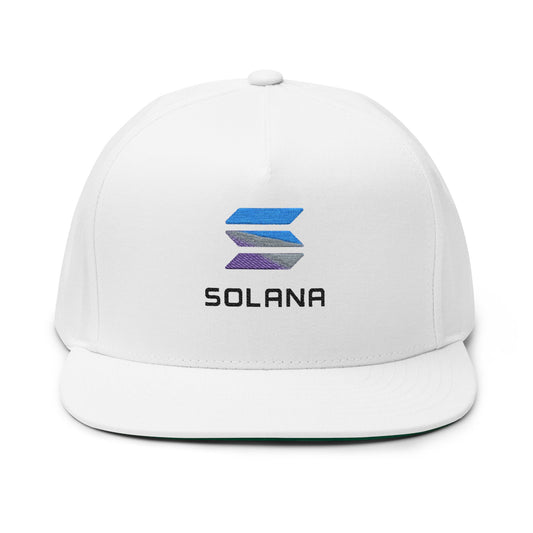 Solana Stylish Flat Bill Cap with Embroidery for Trendsetters, Unique Gift, Streetwear Accessory, Fashion Statement, Cool Headwear