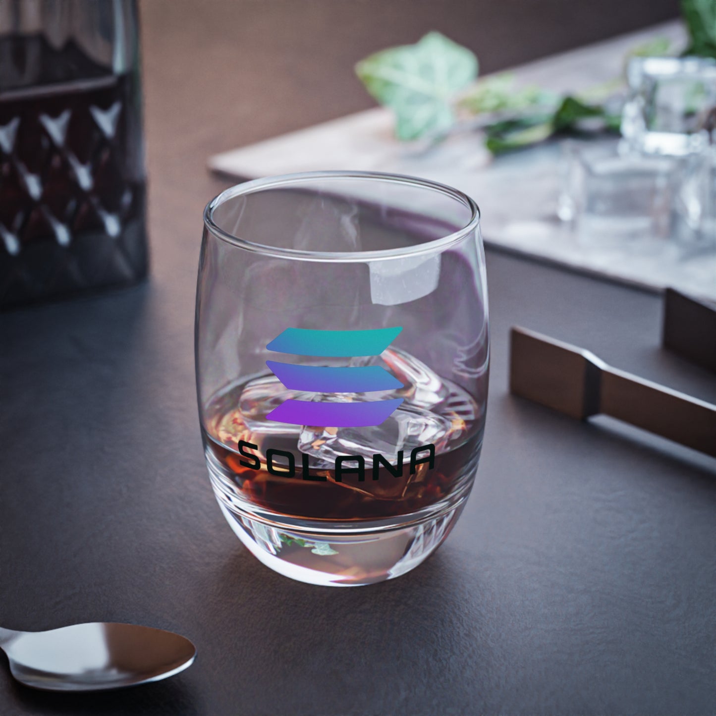 Solana Whiskey Glass | Custom Barware Gift | Unique Birthday Present | Home Decor | Liquor Glassware | Modern Design