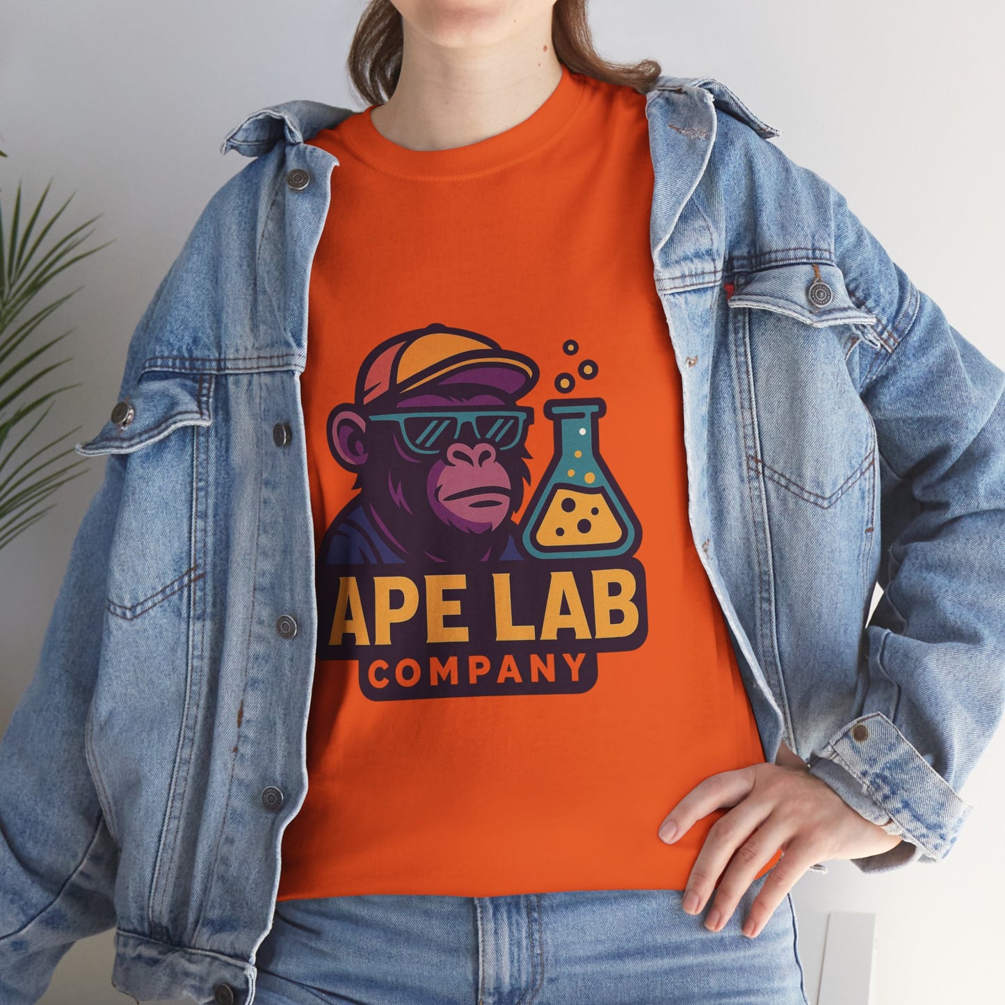 Ape Lab Company Unisex Heavy Cotton Tee - Fun and Stylish Tee for Science Lovers, Perfect for Casual Wear, Gifts, Birthdays, and Parties