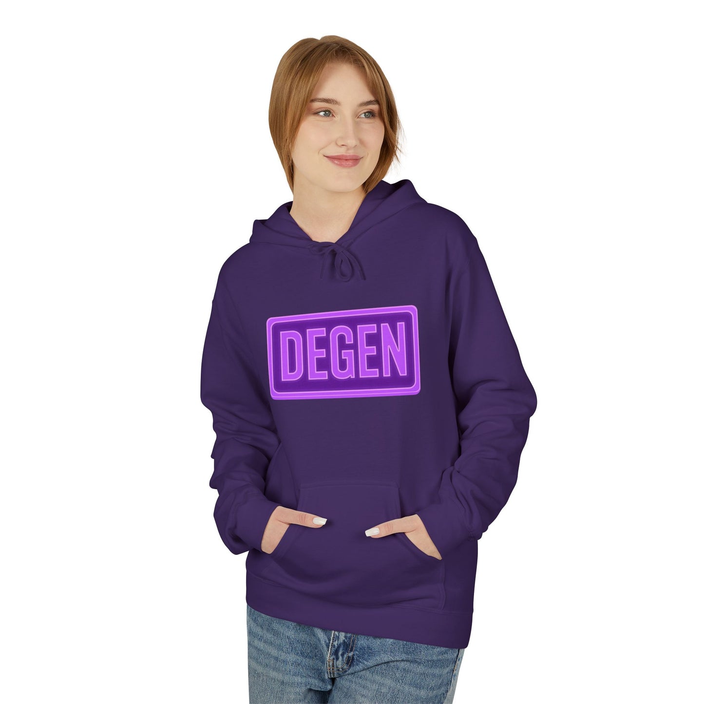 Degen Collection Vibrant Hoodie with 'DEGEN' Design for Cozy Vibes, Perfect for Casual Wear, Gifts, or Street Style