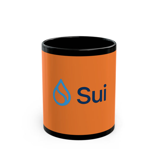 Sui Orange Accent Mug, Coffee Cup, Tea Mug, Gift for Friends, Office Mug, Motivational Drinkware