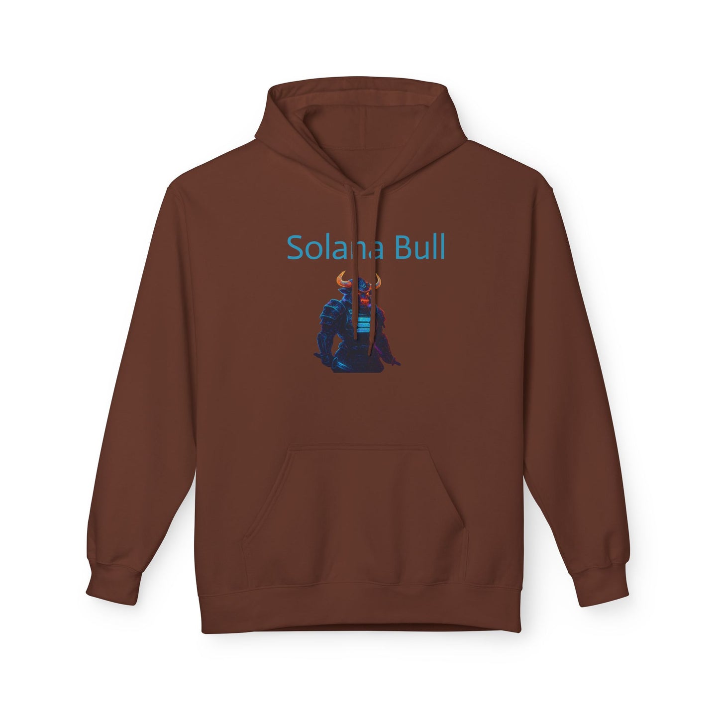 Solana Bull Graphic Hoodie | Unisex Midweight Fleece Sweatshirt | Perfect for Crypto Lovers & Casual Wear, Gift for Holidays, Cozy Apparel