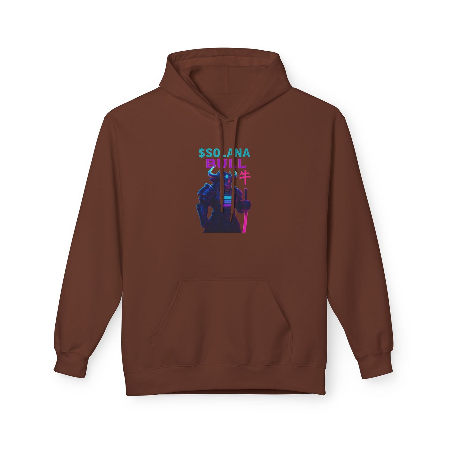 Solana Bull Stylish Unisex Fleece Hoodie - Perfect for Crypto Enthusiasts, Gift for Tech Lovers, Cozy Layering for Every Occasion, Casual Streetwear