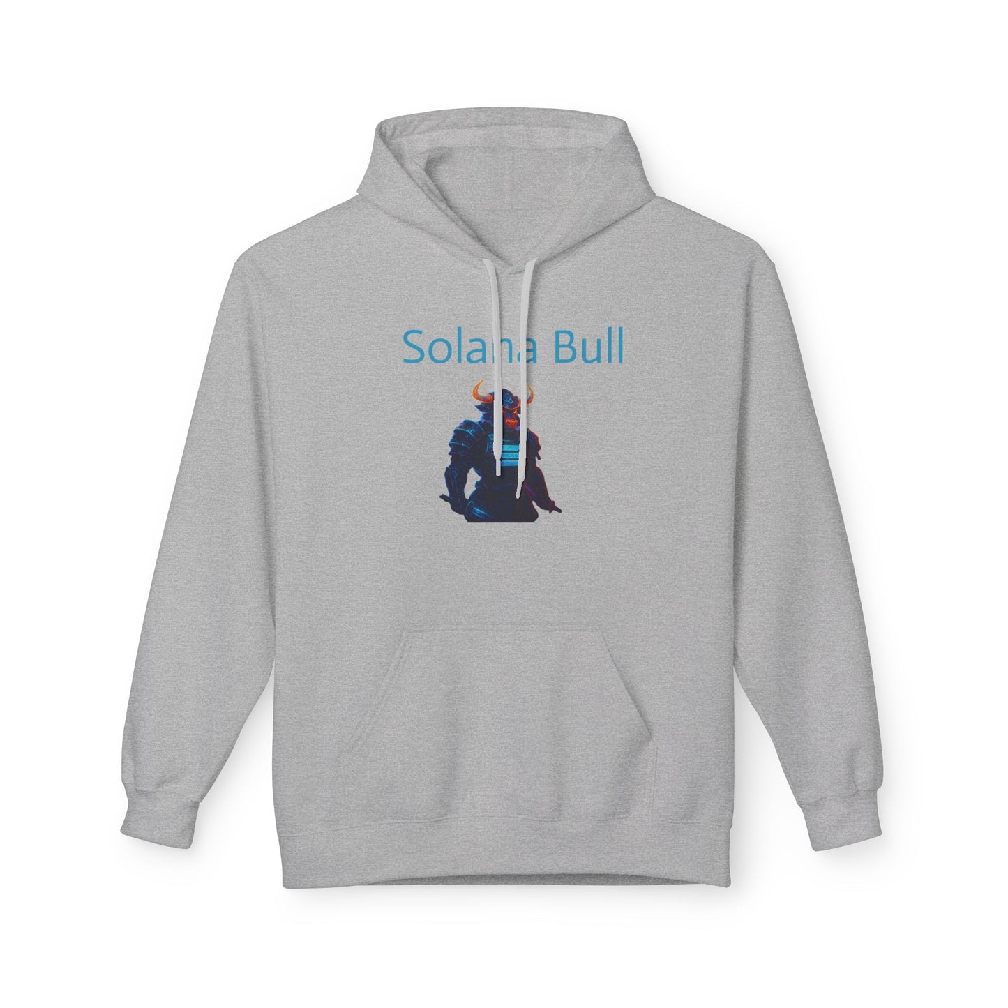 Solana Bull Graphic Hoodie | Unisex Midweight Fleece Sweatshirt | Perfect for Crypto Lovers & Casual Wear, Gift for Holidays, Cozy Apparel