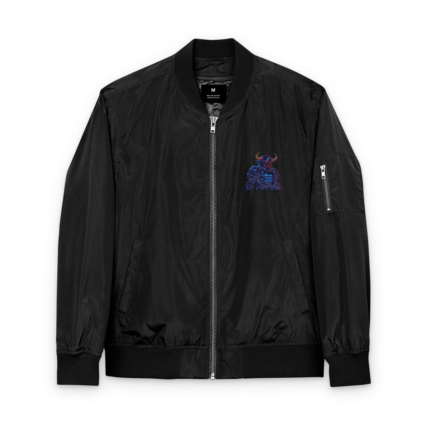 Solana Bull Eco-Friendly Embroidered Bomber Jacket, Stylish Streetwear, Sustainable Fashion, Unique Gift for Him/Her, Perfect for All Seasons