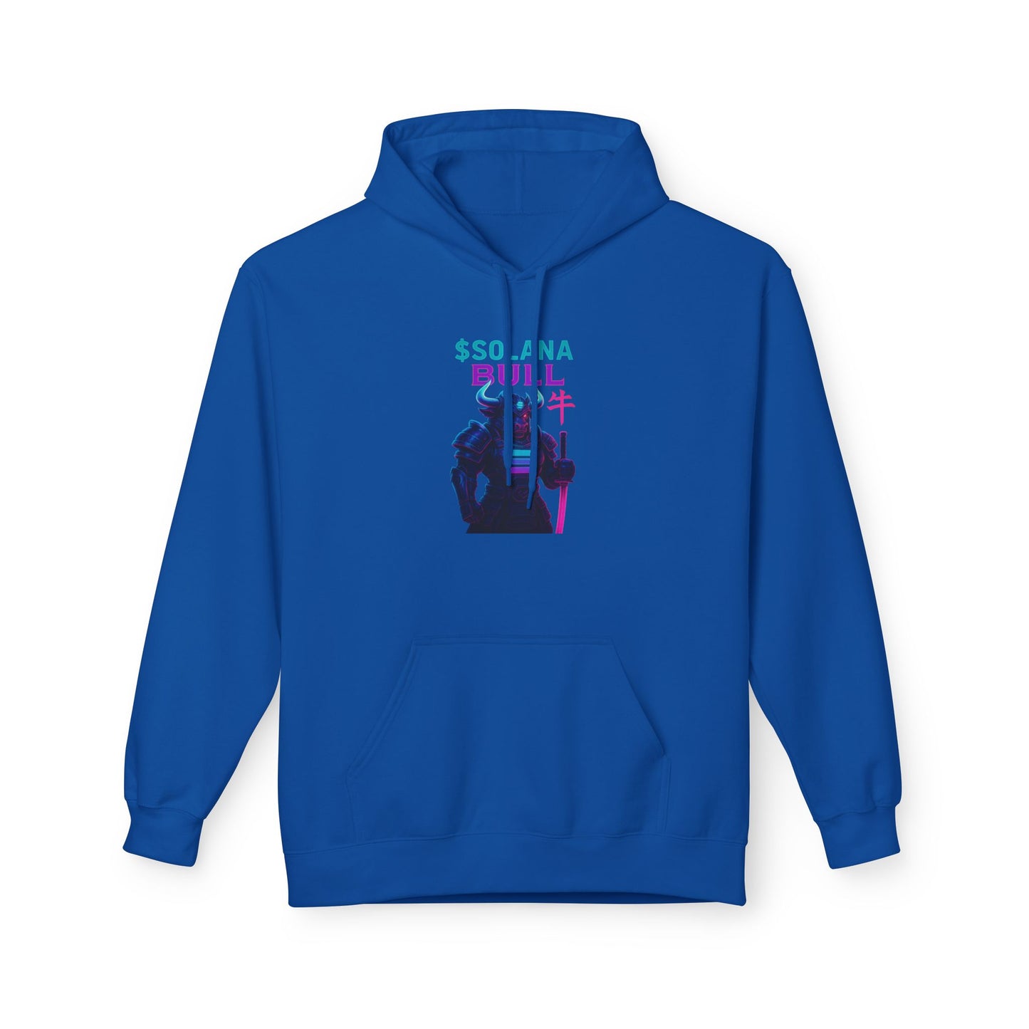Solana Bull Stylish Unisex Fleece Hoodie - Perfect for Crypto Enthusiasts, Gift for Tech Lovers, Cozy Layering for Every Occasion, Casual Streetwear