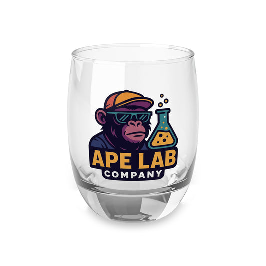 Whiskey Glass with Ape Lab Design, Fun Gift for Science Lovers, Unique Barware, Perfect for Birthdays, Home Bar Decor, Custom Drinkware