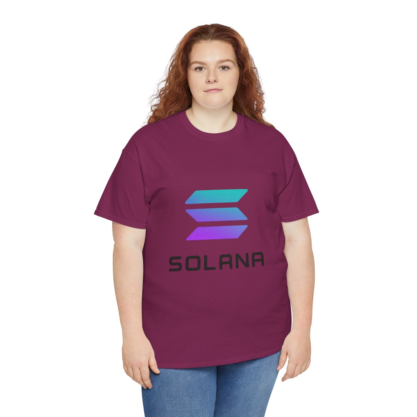 Solana Unisex Heavy Cotton Tee, Crypto Apparel, Gamer Shirt, Tech Enthusiast Wear, Unique Gift for Blockchain Lovers, Trending Fashion
