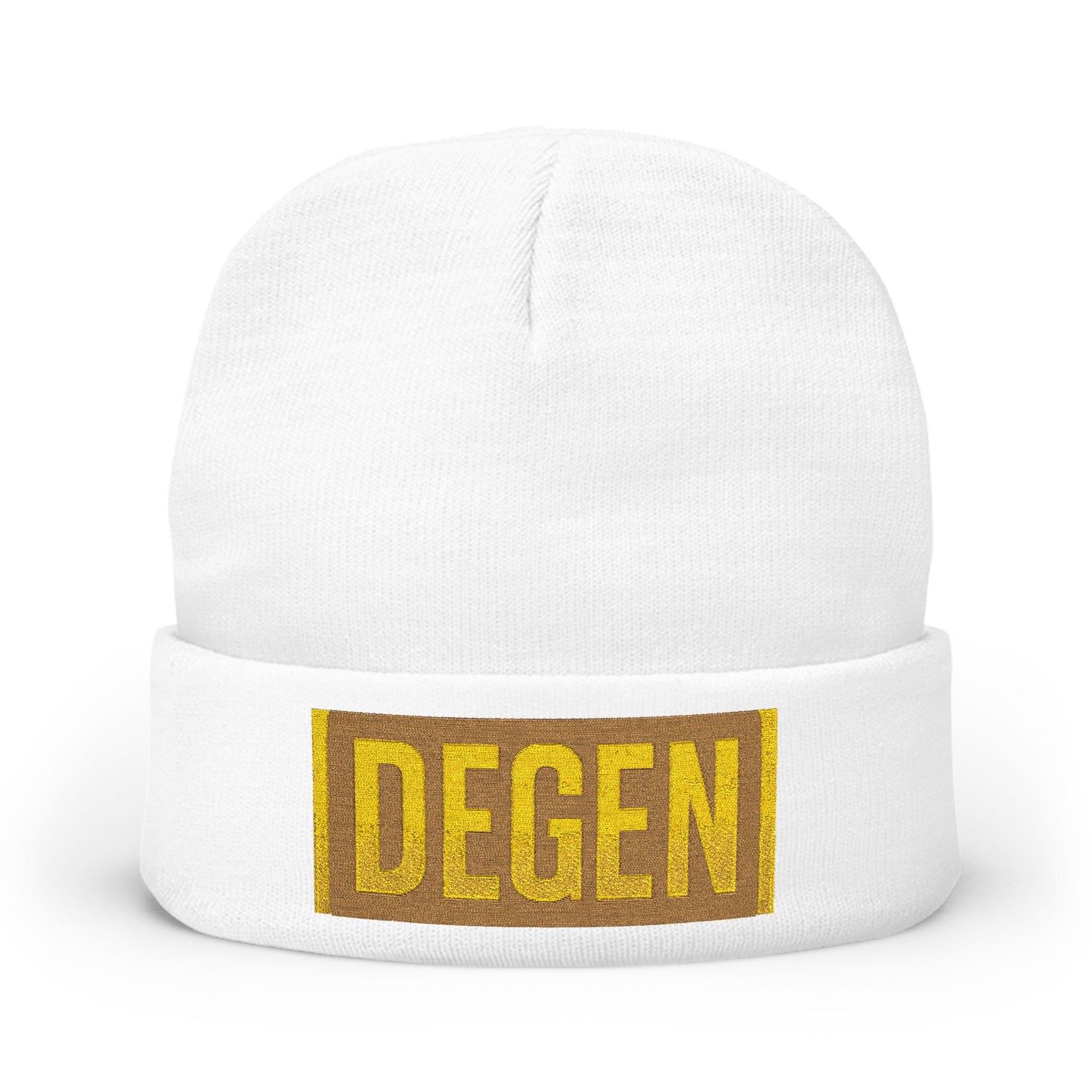 Stylish Knit Beanie with Embroidered 'DEGEN' | Warm Winter Hat, Unisex Beanie, Gift for Him/Her, Casual Headwear, Trendy Accessory