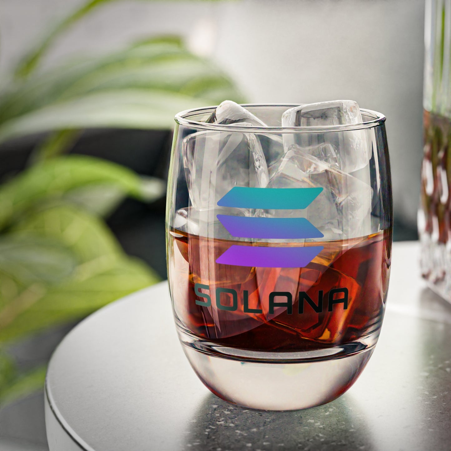 Solana Whiskey Glass | Custom Barware Gift | Unique Birthday Present | Home Decor | Liquor Glassware | Modern Design