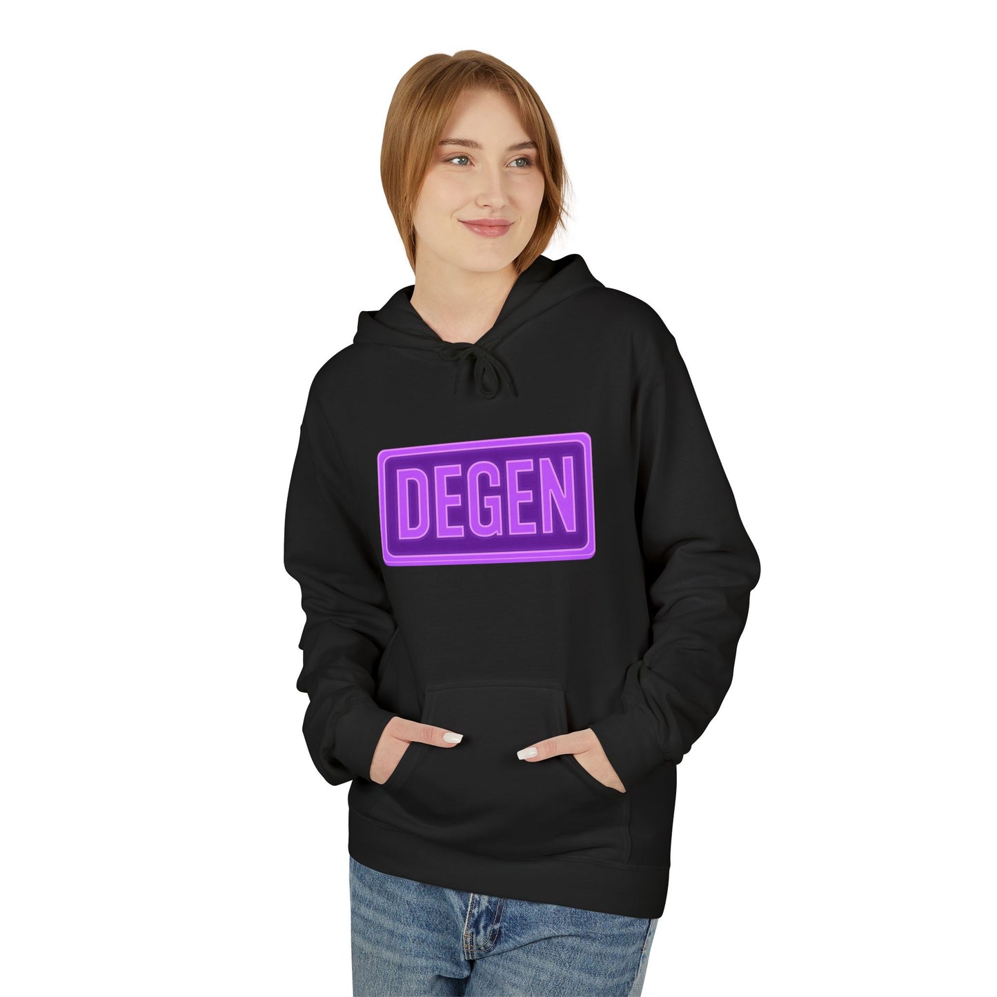 Degen Collection Vibrant Hoodie with 'DEGEN' Design for Cozy Vibes, Perfect for Casual Wear, Gifts, or Street Style