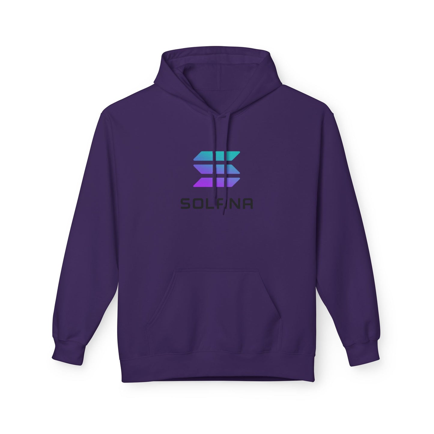 Solana Logo Fleece Hoodie | Cozy Midweight Sweatshirt for Fans, Unisex Gift, Casual Wear, Tech Enthusiast Apparel