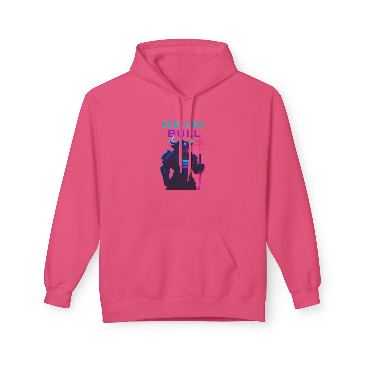 Solana Bull Stylish Unisex Fleece Hoodie - Perfect for Crypto Enthusiasts, Gift for Tech Lovers, Cozy Layering for Every Occasion, Casual Streetwear