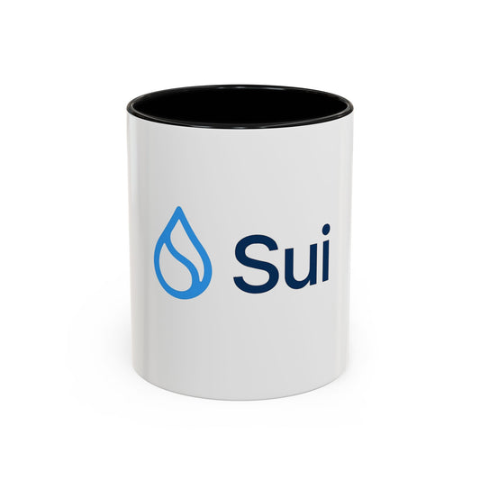 SUI Stylish Accent Coffee Mug - Unique Sui Logo Design, Perfect Gift for Coffee Lovers, Home, Office, or as a Fun Collectible