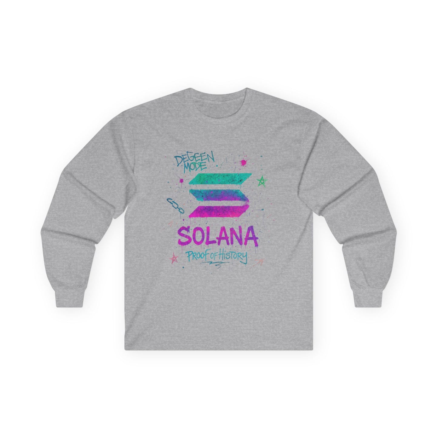 Solana Retro Graphic Long Sleeve Tee - Perfect for Crypto Fans, Gift for Tech Enthusiasts, Trendy Streetwear, Ideal for Casual Outings, [...]